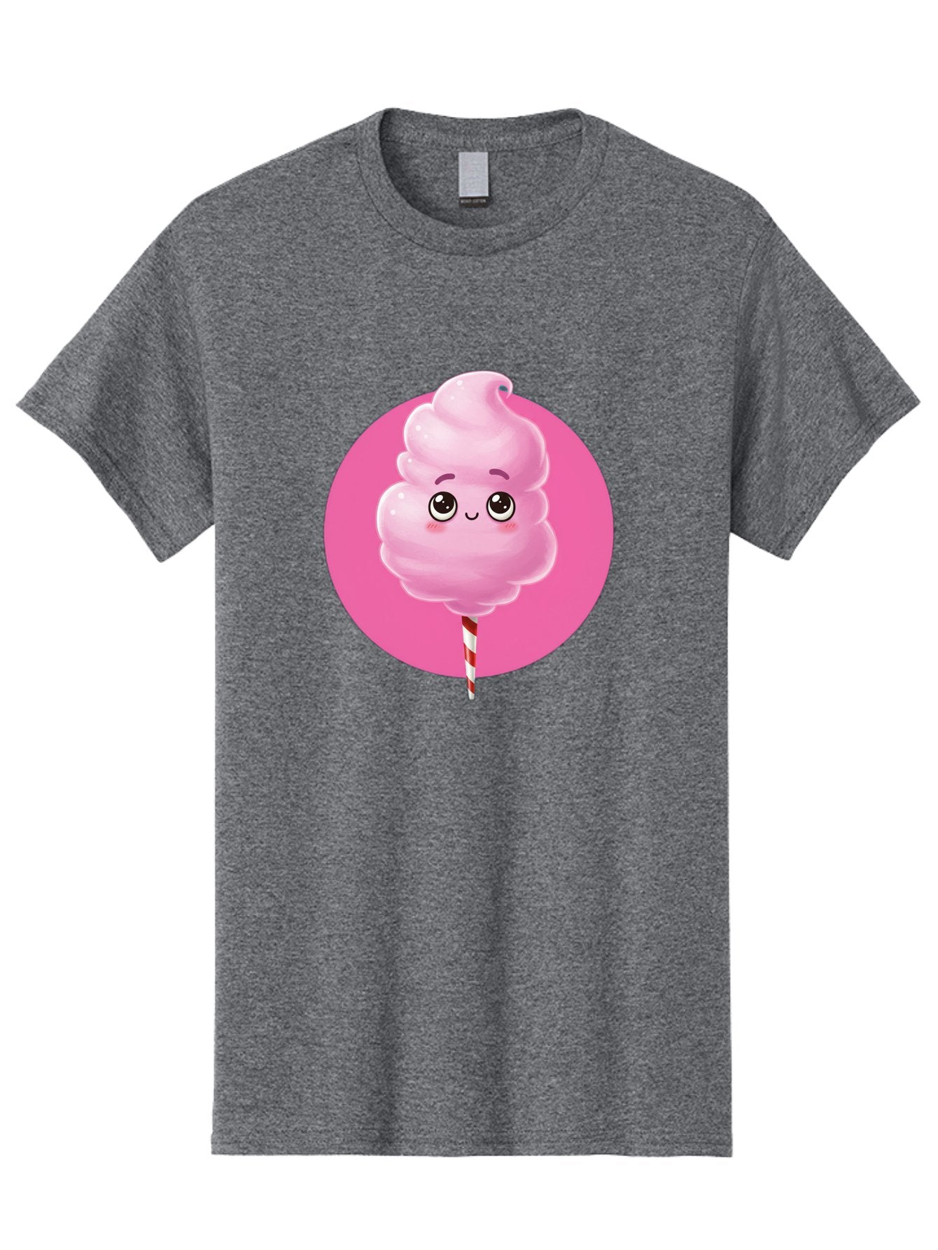 Cotton-Candy-2 Men'S Graphic Tee, 100% Cotton, Comfortable Casual Summer Wear, Machine Washable, Pink Cotton Candy, Sweet Treat, Cartoon Character, Fluffy Candy, Cotton Candy Illustration, Pink Candy, Cute Cartoon, Cartoon Snack, Fun Food, Bac910 11