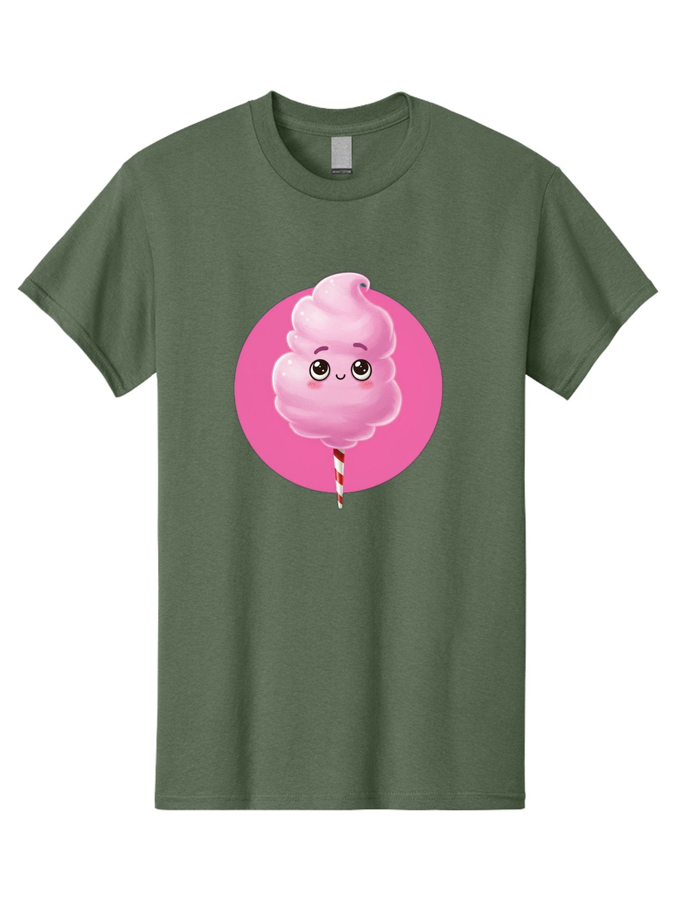Cotton-Candy-2 Men'S Graphic Tee, 100% Cotton, Comfortable Casual Summer Wear, Machine Washable, Pink Cotton Candy, Sweet Treat, Cartoon Character, Fluffy Candy, Cotton Candy Illustration, Pink Candy, Cute Cartoon, Cartoon Snack, Fun Food, Bac910 8