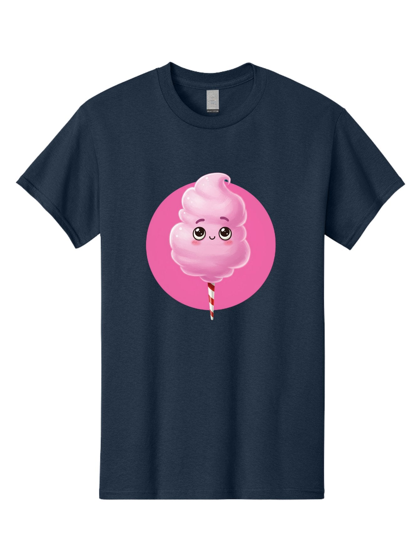 Cotton-Candy-2 Men'S Graphic Tee, 100% Cotton, Comfortable Casual Summer Wear, Machine Washable, Pink Cotton Candy, Sweet Treat, Cartoon Character, Fluffy Candy, Cotton Candy Illustration, Pink Candy, Cute Cartoon, Cartoon Snack, Fun Food, Bac910 4