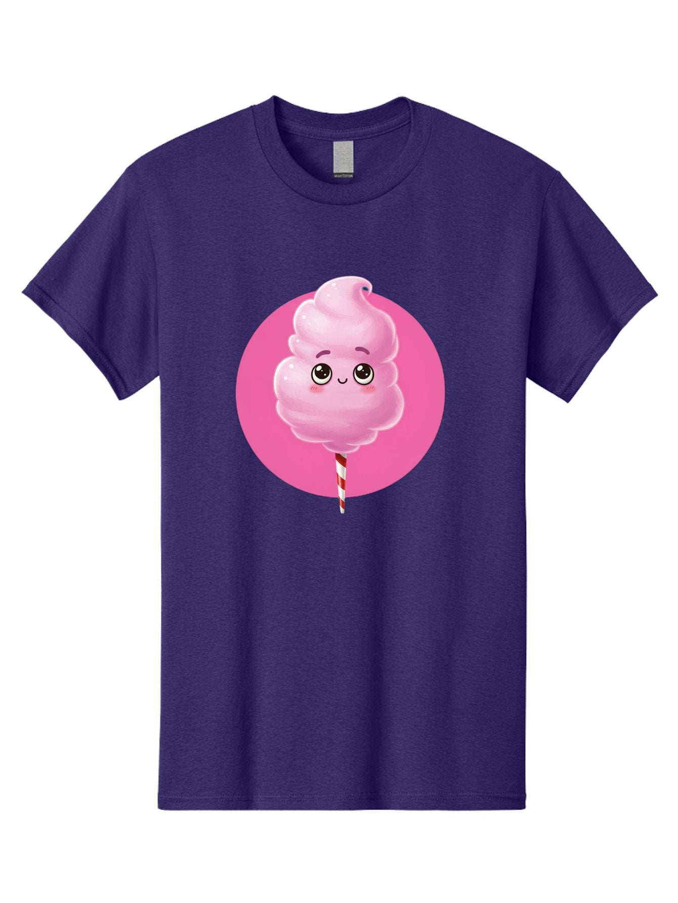 Cotton-Candy-2 Men'S Graphic Tee, 100% Cotton, Comfortable Casual Summer Wear, Machine Washable, Pink Cotton Candy, Sweet Treat, Cartoon Character, Fluffy Candy, Cotton Candy Illustration, Pink Candy, Cute Cartoon, Cartoon Snack, Fun Food, Bac910 10
