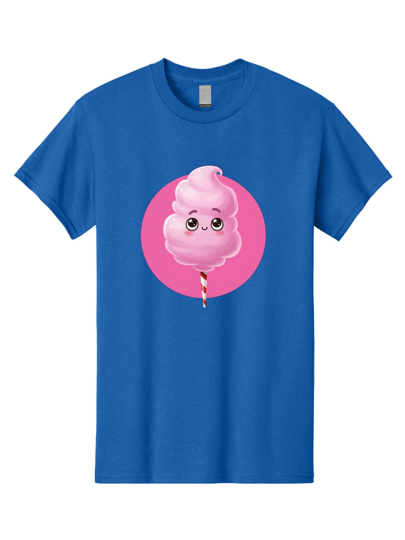 Cotton-Candy-2 Men'S Graphic Tee, 100% Cotton, Comfortable Casual Summer Wear, Machine Washable, Pink Cotton Candy, Sweet Treat, Cartoon Character, Fluffy Candy, Cotton Candy Illustration, Pink Candy, Cute Cartoon, Cartoon Snack, Fun Food, Bac910