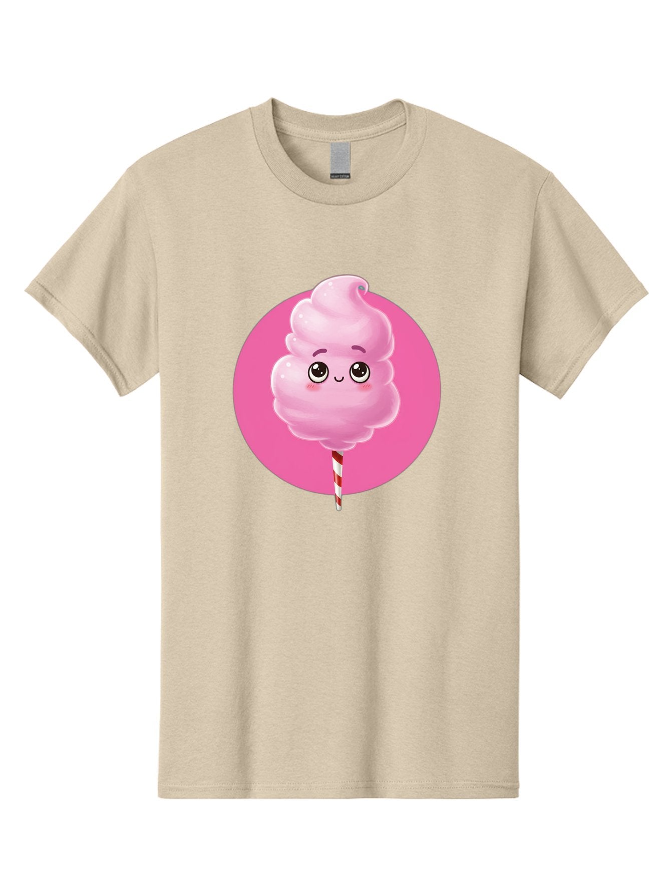 Cotton-Candy-2 Men'S Graphic Tee, 100% Cotton, Comfortable Casual Summer Wear, Machine Washable, Pink Cotton Candy, Sweet Treat, Cartoon Character, Fluffy Candy, Cotton Candy Illustration, Pink Candy, Cute Cartoon, Cartoon Snack, Fun Food, Bac910 6