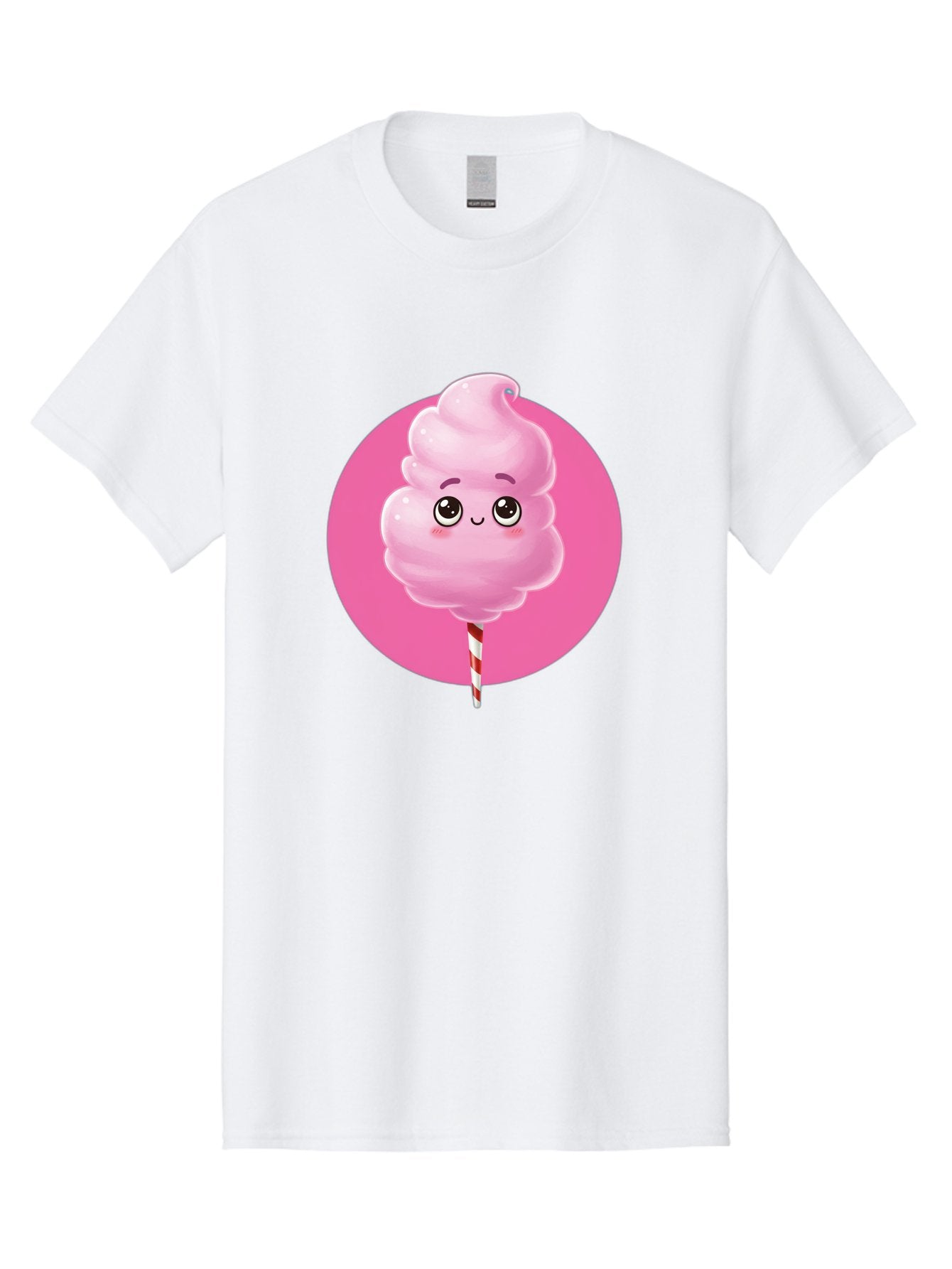 Cotton-Candy-2 Men'S Graphic Tee, 100% Cotton, Comfortable Casual Summer Wear, Machine Washable, Pink Cotton Candy, Sweet Treat, Cartoon Character, Fluffy Candy, Cotton Candy Illustration, Pink Candy, Cute Cartoon, Cartoon Snack, Fun Food, Bac910 9