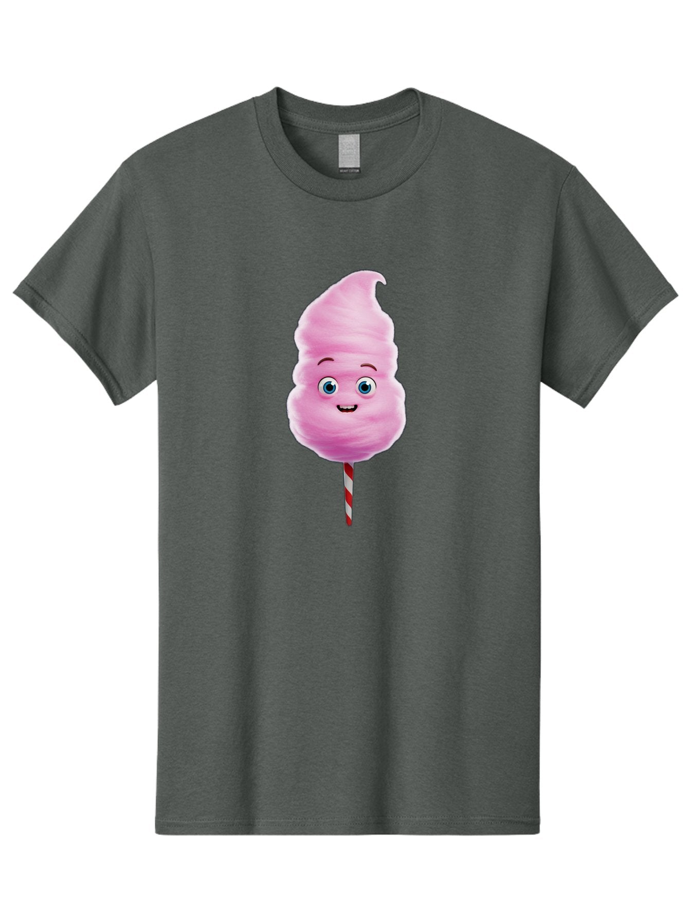 Cotton-Candy-3 Men'S Graphic Tee, 100% Cotton, Comfortable Casual Summer Wear, Machine Washable, Cotton Candy, Fluffy Treat, Cartoon Character, Sweet Delight, Blue Eyes, Cheerful Smile, Striped Stick, Carnival Snack, Party Dessert Bac911 10