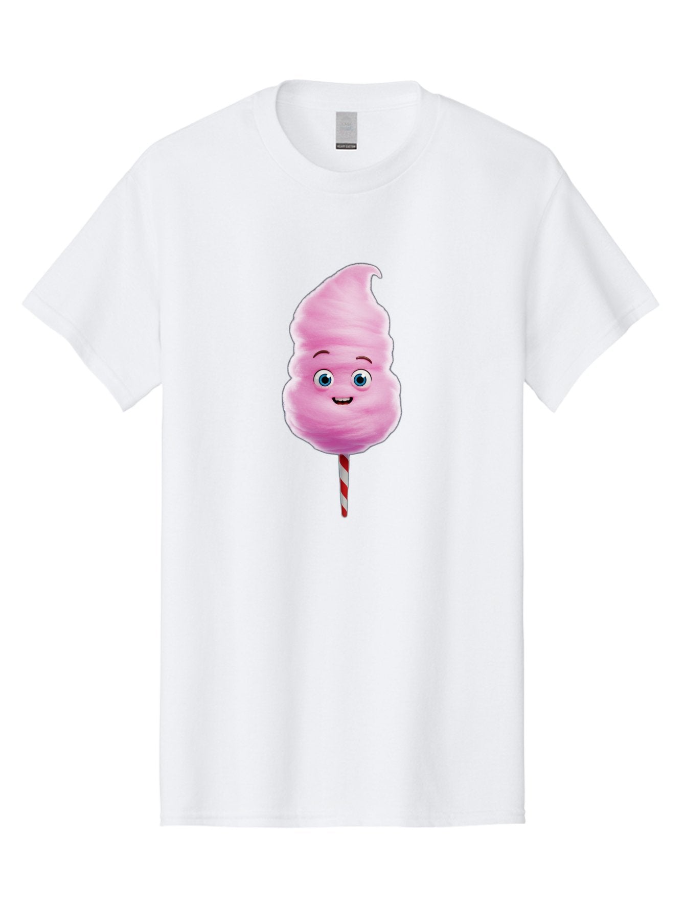 Cotton-Candy-3 Men'S Graphic Tee, 100% Cotton, Comfortable Casual Summer Wear, Machine Washable, Cotton Candy, Fluffy Treat, Cartoon Character, Sweet Delight, Blue Eyes, Cheerful Smile, Striped Stick, Carnival Snack, Party Dessert Bac911 14