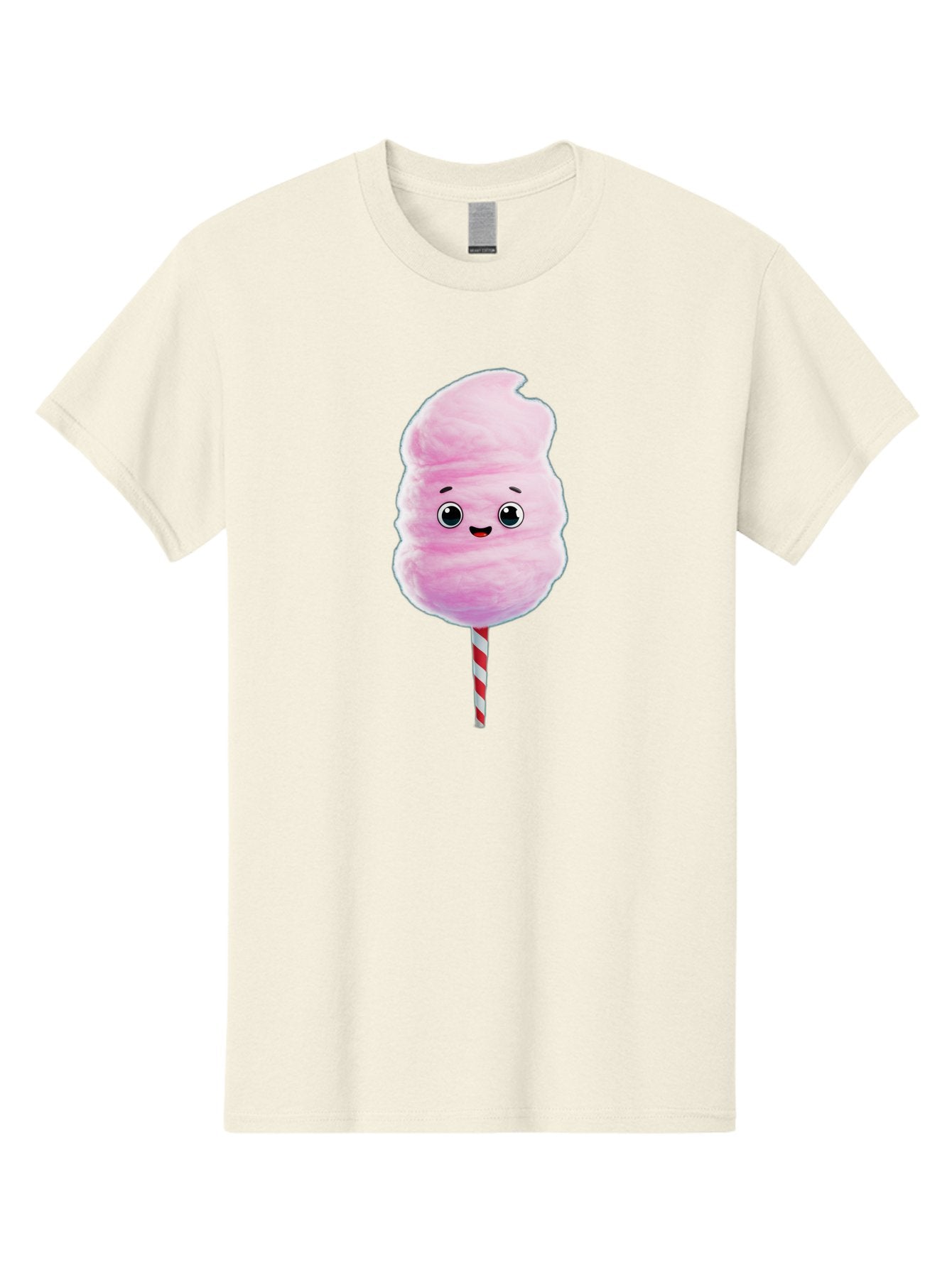 Cotton-Candy-4 Men'S Graphic Tee, 100% Cotton, Comfortable Casual Summer Wear, Machine Washable, Fluffy Pink Cotton Candy, Cartoon Character, Sweet Treat, Striped Stick, Cute Face, Happy Expression, Carnival Snack, Sugary Delight, Bac912 10