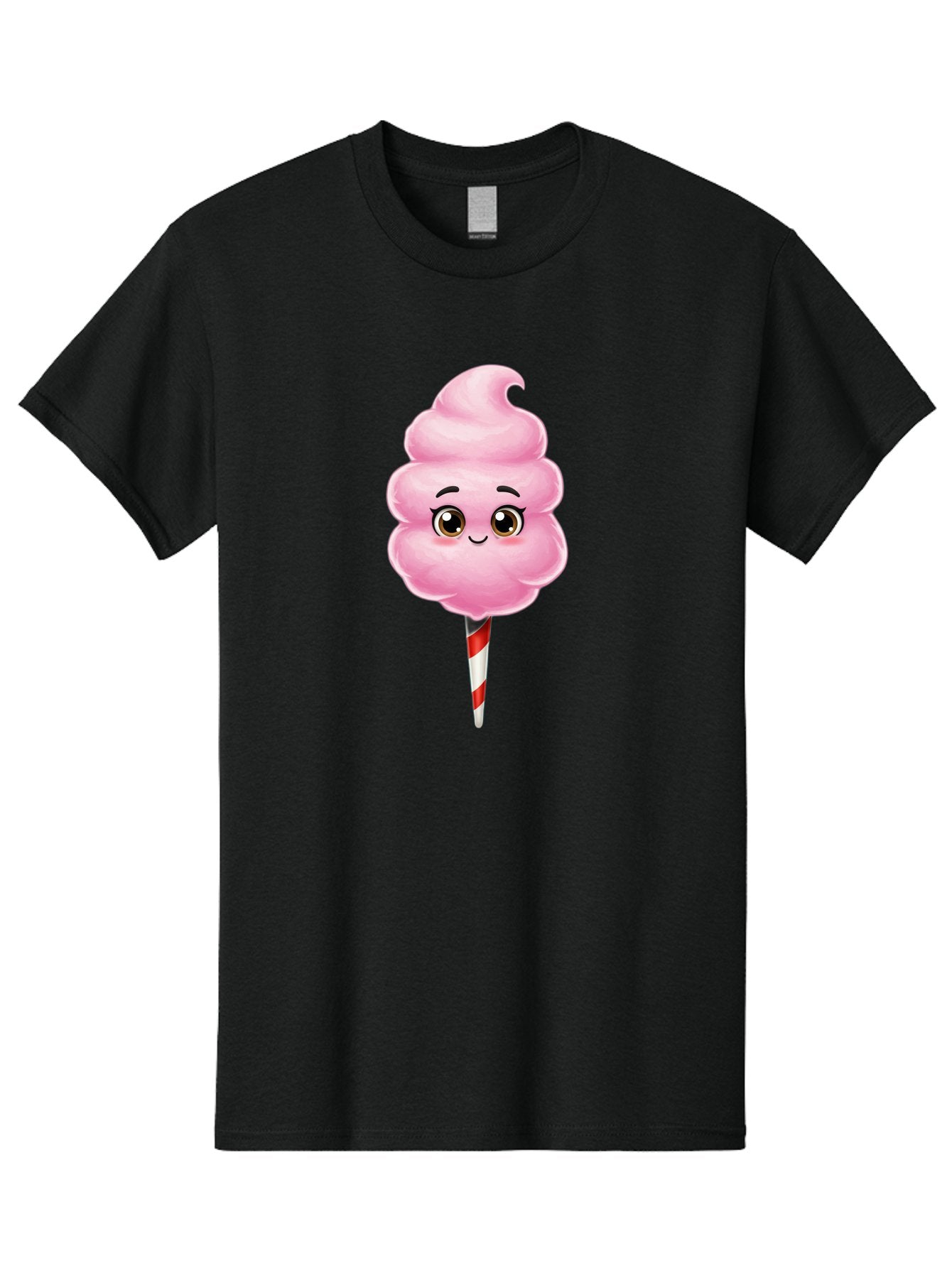 Cotton-Candy-5 Men'S Graphic Tee, 100% Cotton, Comfortable Casual Summer Wear, Machine Washable, Pink Cotton Candy, Smiling Face, Cartoon Character, Sweet Treats, Fun Food, Playful Design, Colorful Graphics, Kawaii Style, Fluffy Texture, Bac913 12