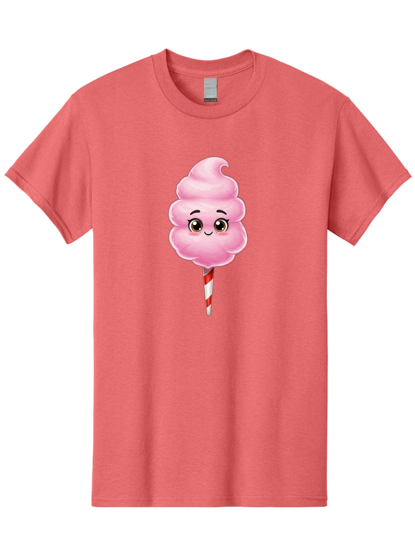 Cotton-Candy-5 Men'S Graphic Tee, 100% Cotton, Comfortable Casual Summer Wear, Machine Washable, Pink Cotton Candy, Smiling Face, Cartoon Character, Sweet Treats, Fun Food, Playful Design, Colorful Graphics, Kawaii Style, Fluffy Texture, Bac913 13