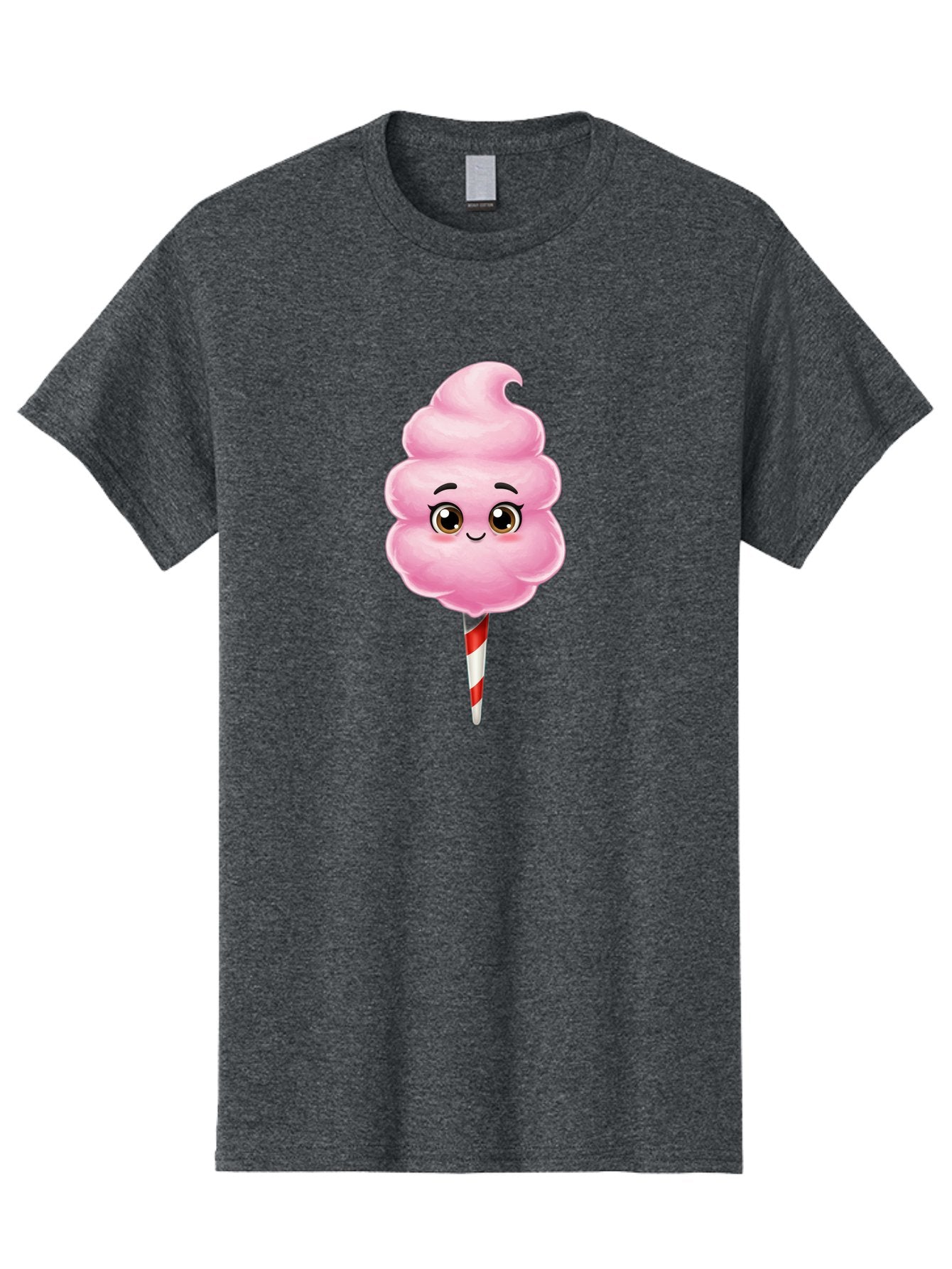 Cotton-Candy-5 Men'S Graphic Tee, 100% Cotton, Comfortable Casual Summer Wear, Machine Washable, Pink Cotton Candy, Smiling Face, Cartoon Character, Sweet Treats, Fun Food, Playful Design, Colorful Graphics, Kawaii Style, Fluffy Texture, Bac913 7