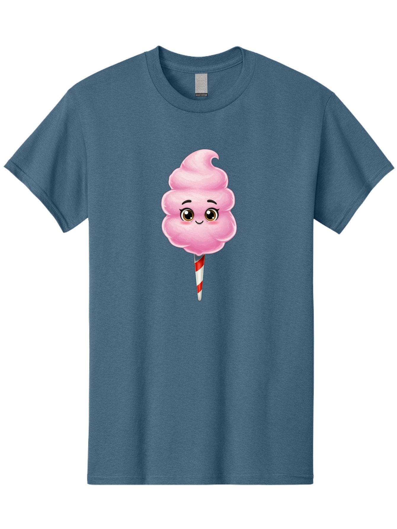 Cotton-Candy-5 Men'S Graphic Tee, 100% Cotton, Comfortable Casual Summer Wear, Machine Washable, Pink Cotton Candy, Smiling Face, Cartoon Character, Sweet Treats, Fun Food, Playful Design, Colorful Graphics, Kawaii Style, Fluffy Texture, Bac913 9