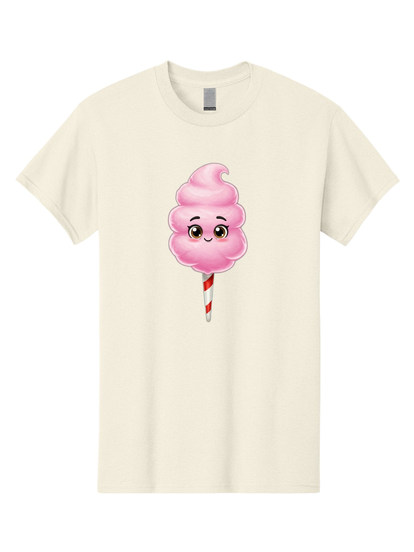 Cotton-Candy-5 Men'S Graphic Tee, 100% Cotton, Comfortable Casual Summer Wear, Machine Washable, Pink Cotton Candy, Smiling Face, Cartoon Character, Sweet Treats, Fun Food, Playful Design, Colorful Graphics, Kawaii Style, Fluffy Texture, Bac913 3
