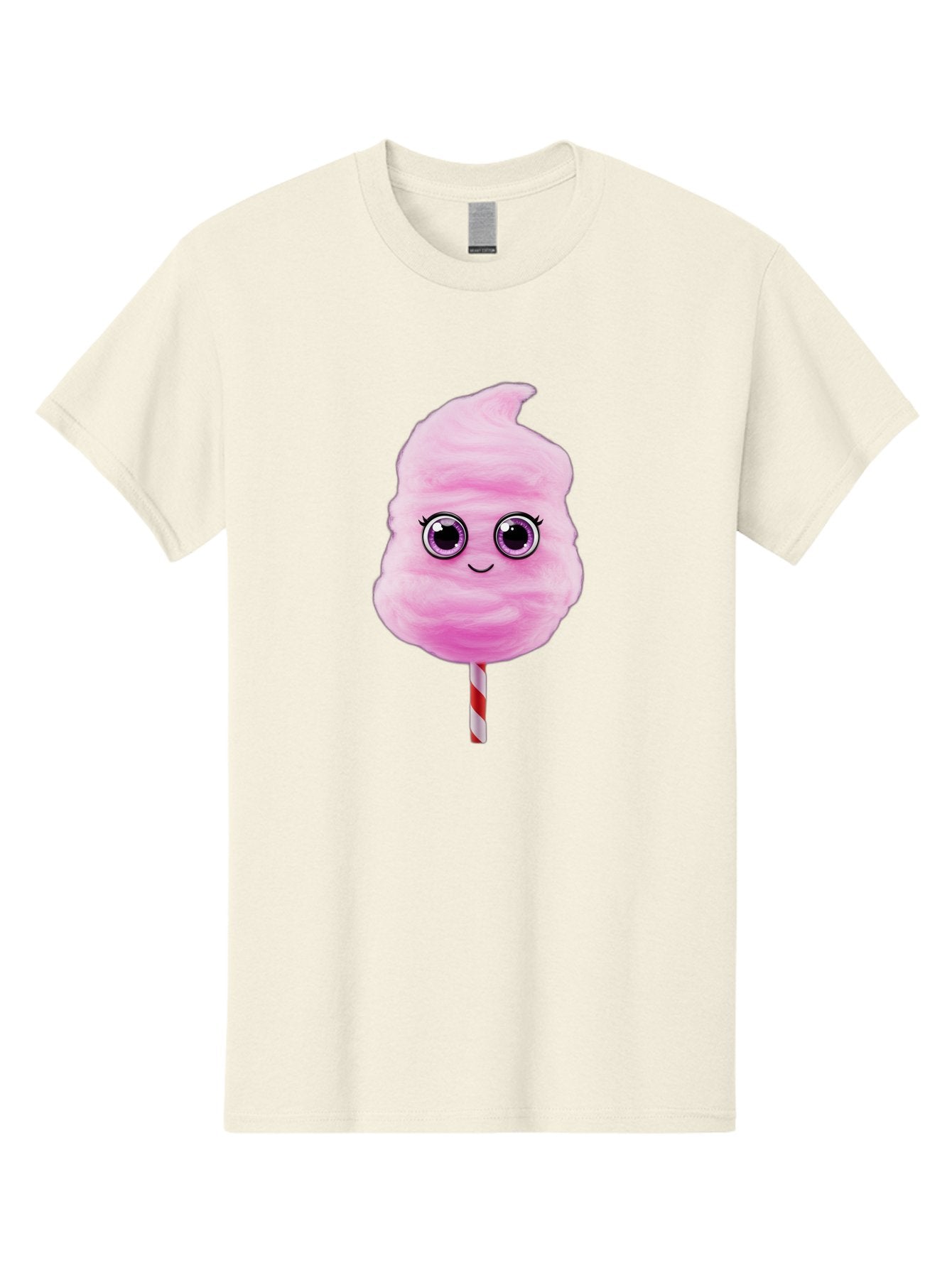 Cotton-Candy-6 Men'S Graphic Tee, 100% Cotton, Comfortable Casual Summer Wear, Machine Washable, Pink Cotton Candy On A Stick, Fluffy Texture, Anthropomorphic Candy, Cute Cartoon Character, Sweet Treats, Carnival Snack, Fun Food, Bac914 8