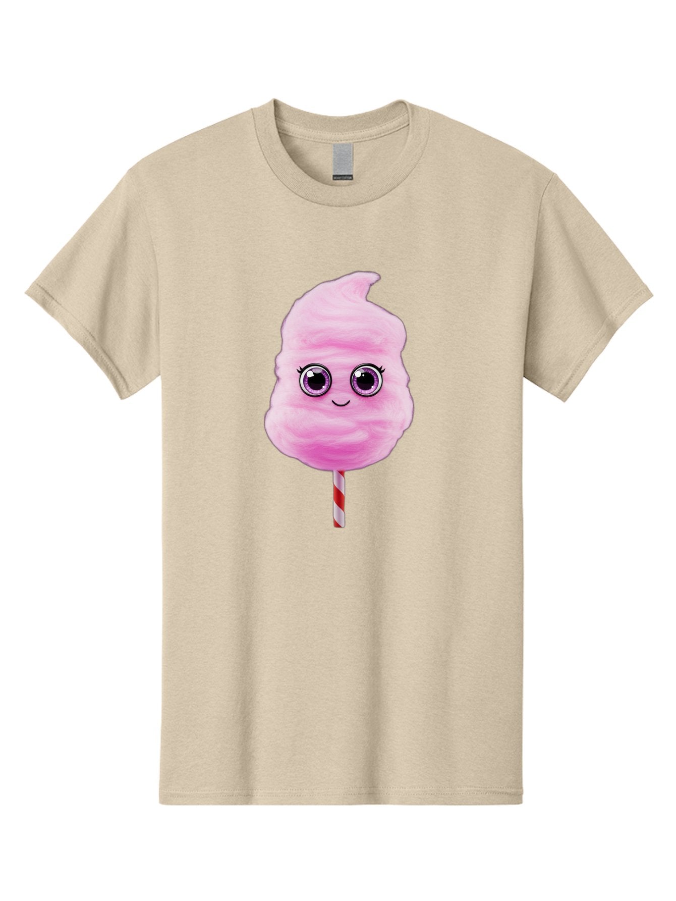 Cotton-Candy-6 Men'S Graphic Tee, 100% Cotton, Comfortable Casual Summer Wear, Machine Washable, Pink Cotton Candy On A Stick, Fluffy Texture, Anthropomorphic Candy, Cute Cartoon Character, Sweet Treats, Carnival Snack, Fun Food, Bac914 12