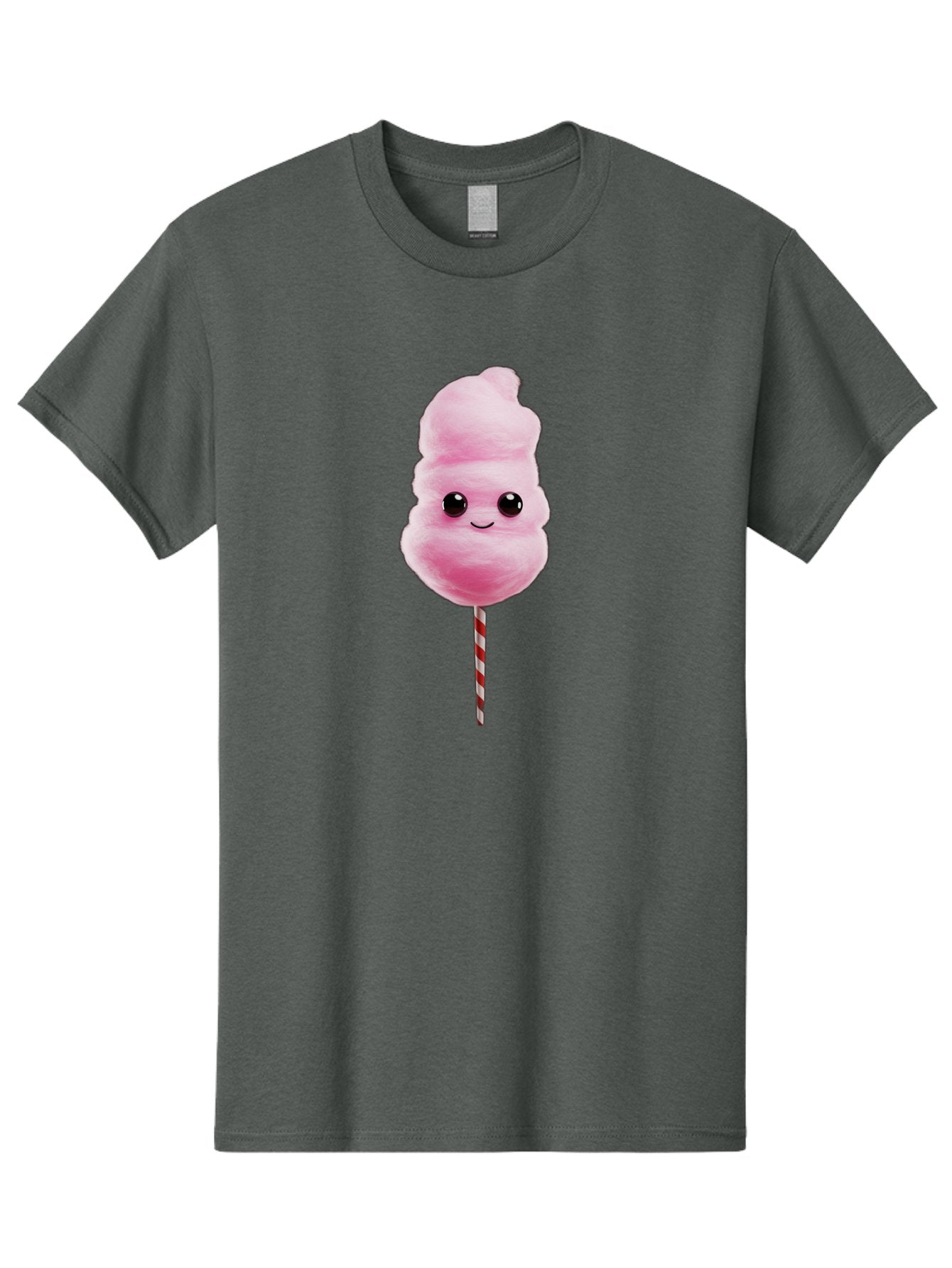 Cotton-Candy-8 Men'S Graphic Tee, 100% Cotton, Comfortable Casual Summer Wear, Machine Washable, Pink Cotton Candy, Cartoon Character, Smiling Face, Sweet Treat, Fluffy Texture, Carnival Delight, Fairground Fun, Children'S Party, Bac916 5