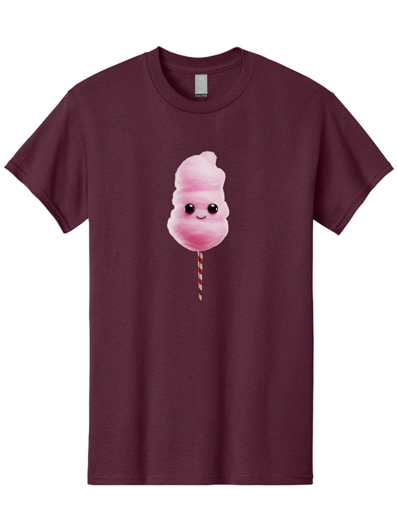 Cotton-Candy-8 Men'S Graphic Tee, 100% Cotton, Comfortable Casual Summer Wear, Machine Washable, Pink Cotton Candy, Cartoon Character, Smiling Face, Sweet Treat, Fluffy Texture, Carnival Delight, Fairground Fun, Children'S Party, Bac916 11