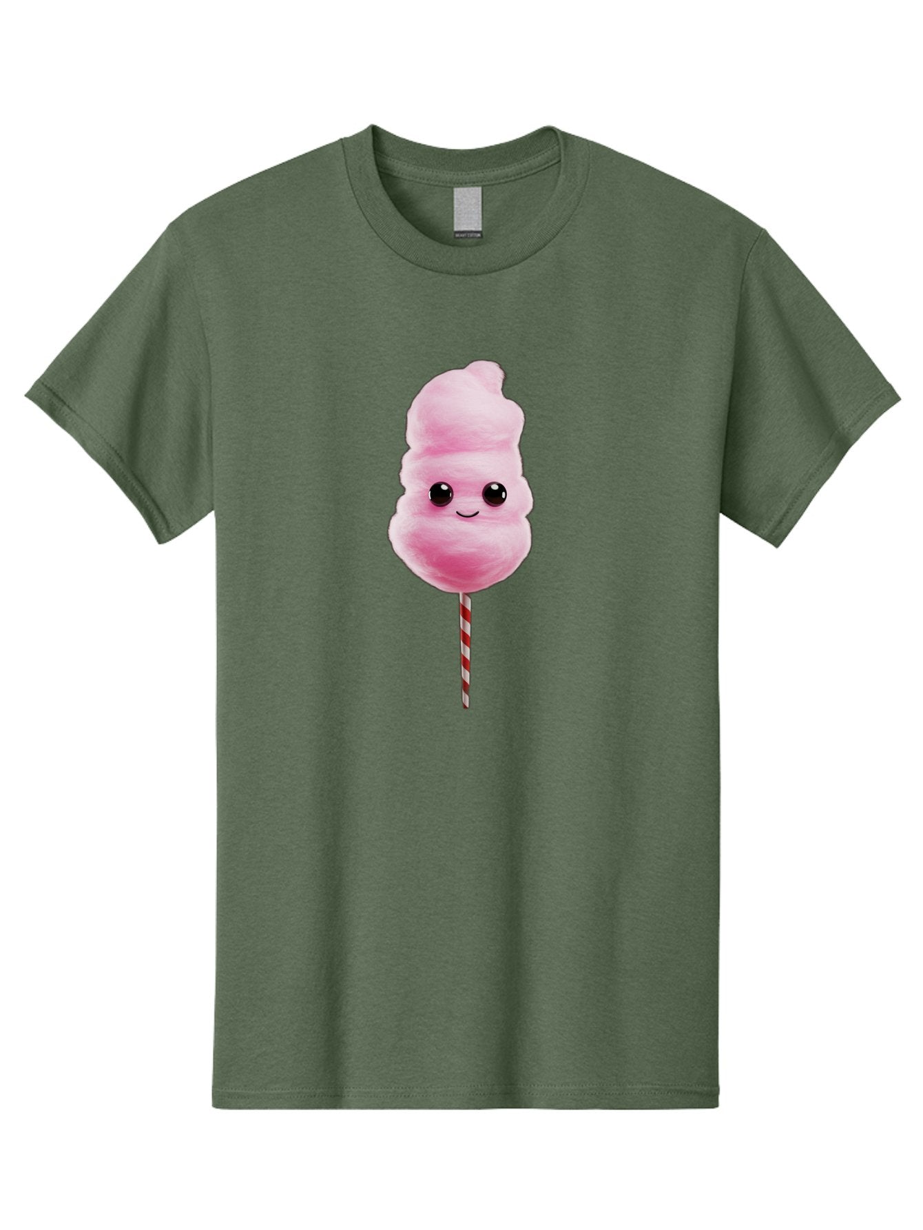Cotton-Candy-8 Men'S Graphic Tee, 100% Cotton, Comfortable Casual Summer Wear, Machine Washable, Pink Cotton Candy, Cartoon Character, Smiling Face, Sweet Treat, Fluffy Texture, Carnival Delight, Fairground Fun, Children'S Party, Bac916 6