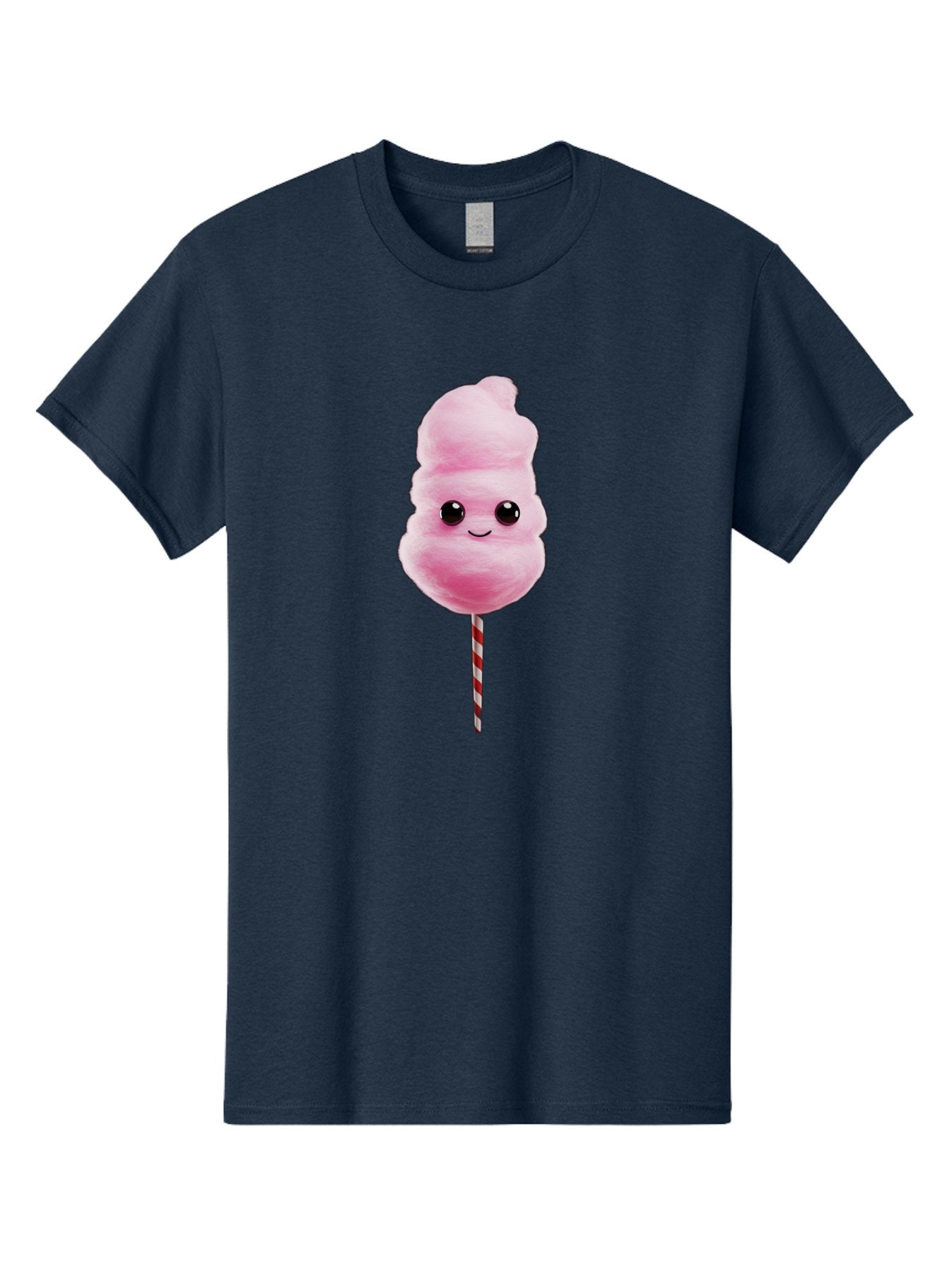 Cotton-Candy-8 Men'S Graphic Tee, 100% Cotton, Comfortable Casual Summer Wear, Machine Washable, Pink Cotton Candy, Cartoon Character, Smiling Face, Sweet Treat, Fluffy Texture, Carnival Delight, Fairground Fun, Children'S Party, Bac916 4