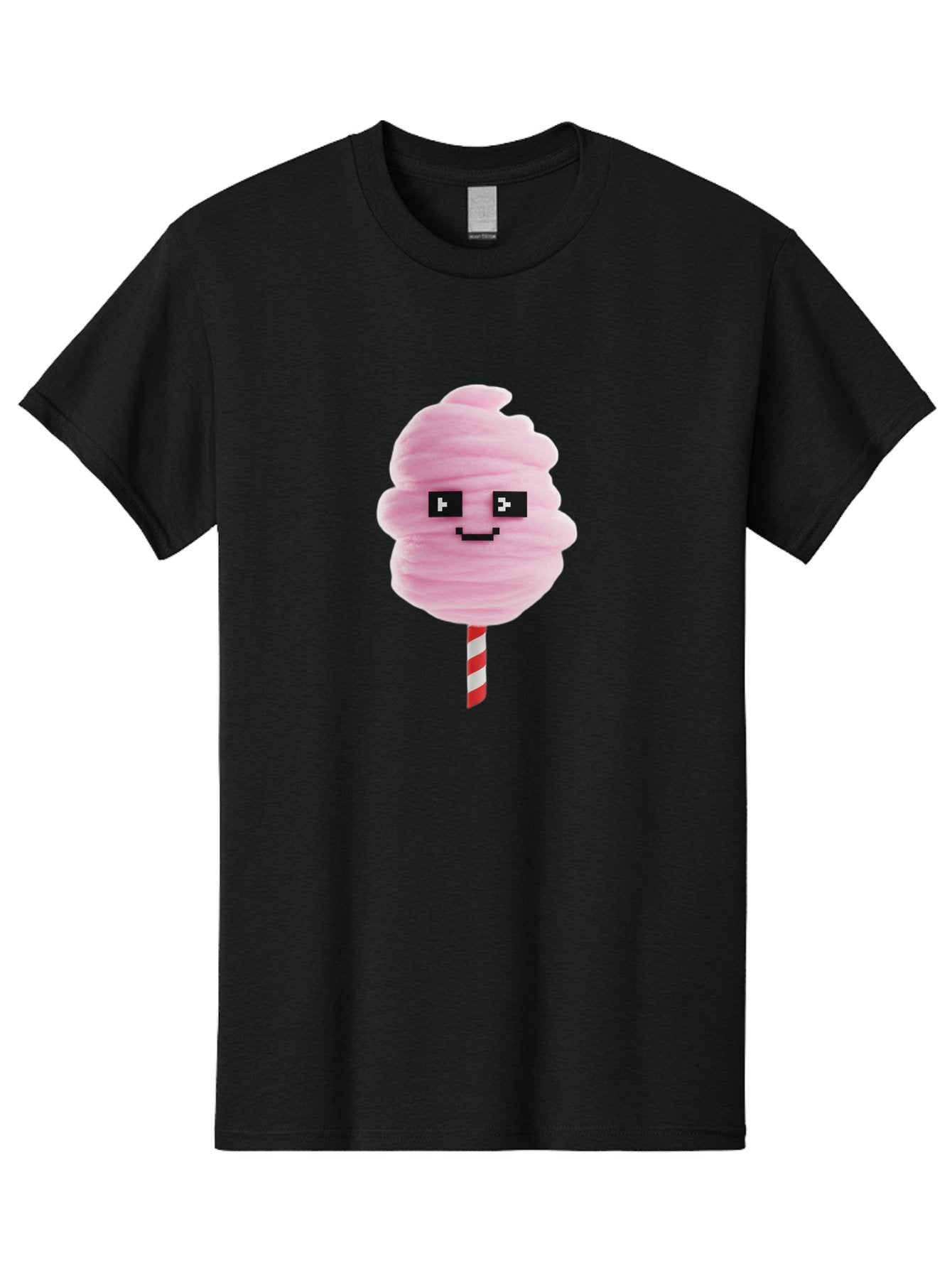 Cotton-Candy-9 Men'S Graphic Tee, 100% Cotton, Comfortable Casual Summer Wear, Machine Washable, Pink Cotton Candy, Sweet Treat, Funfair Snack, Carnival Delight, Sugary Pleasure, Happy Face, Cartoon Style Bac917