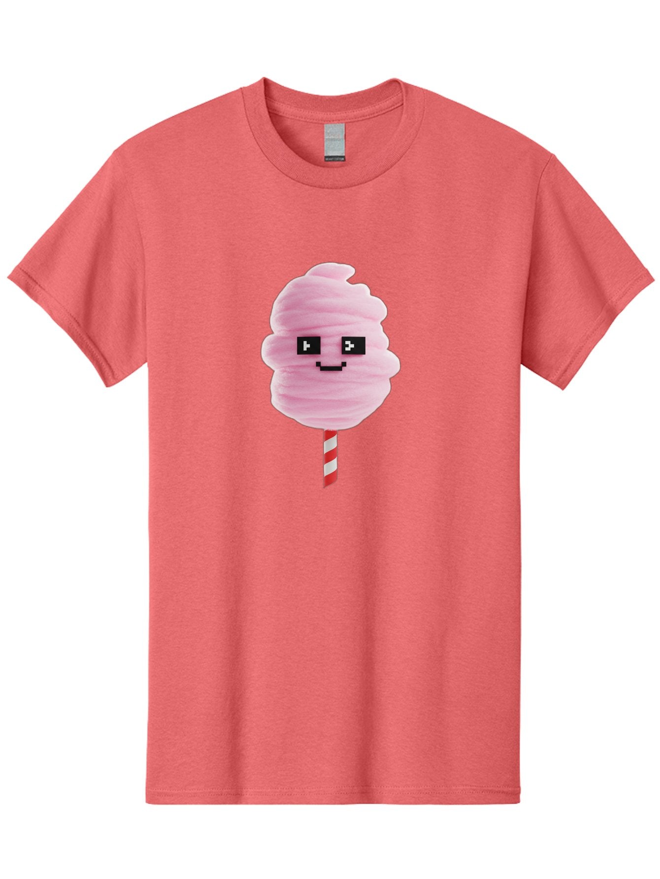 Cotton-Candy-9 Men'S Graphic Tee, 100% Cotton, Comfortable Casual Summer Wear, Machine Washable, Pink Cotton Candy, Sweet Treat, Funfair Snack, Carnival Delight, Sugary Pleasure, Happy Face, Cartoon Style Bac917 12