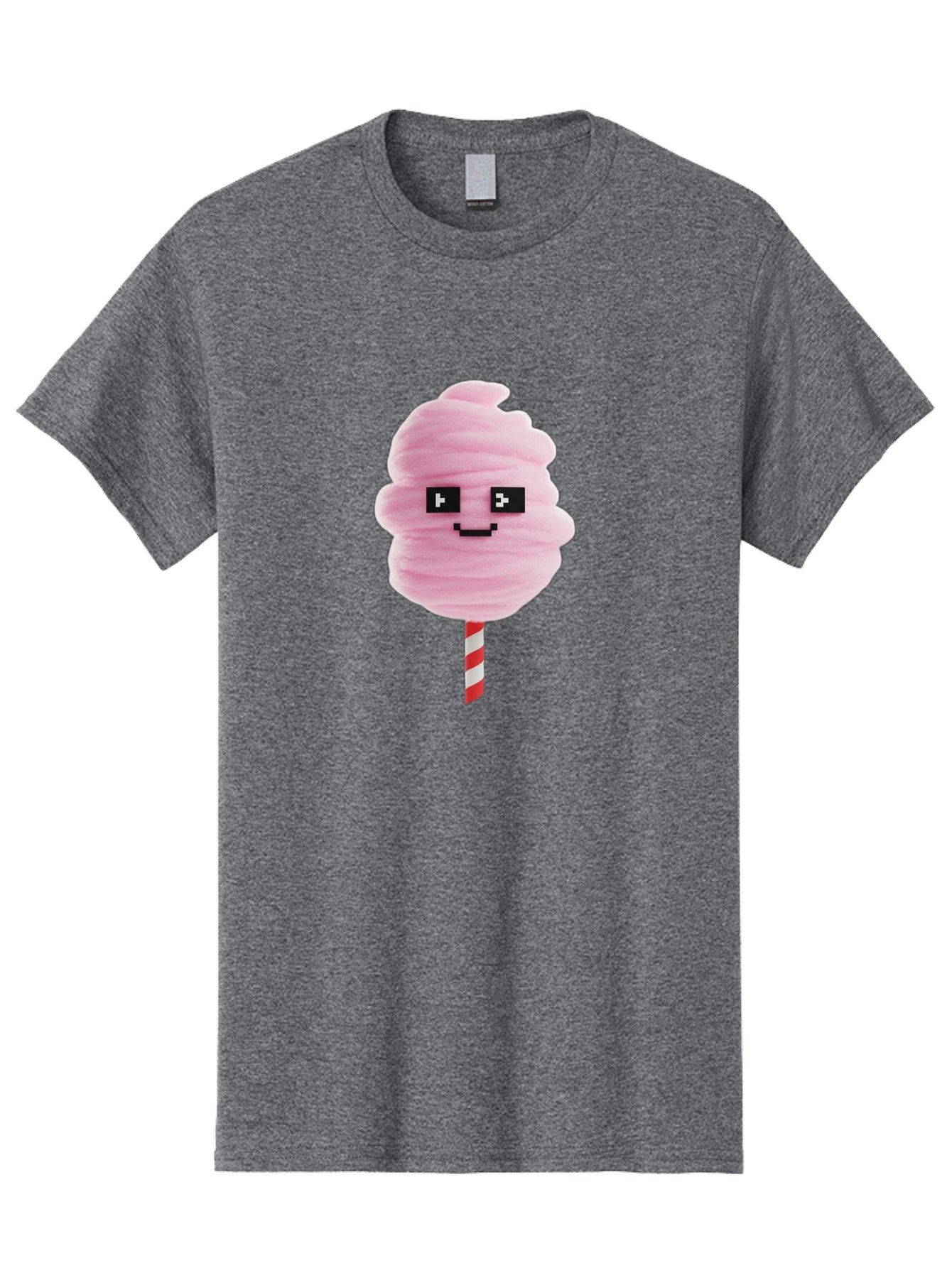 Cotton-Candy-9 Men'S Graphic Tee, 100% Cotton, Comfortable Casual Summer Wear, Machine Washable, Pink Cotton Candy, Sweet Treat, Funfair Snack, Carnival Delight, Sugary Pleasure, Happy Face, Cartoon Style Bac917 10