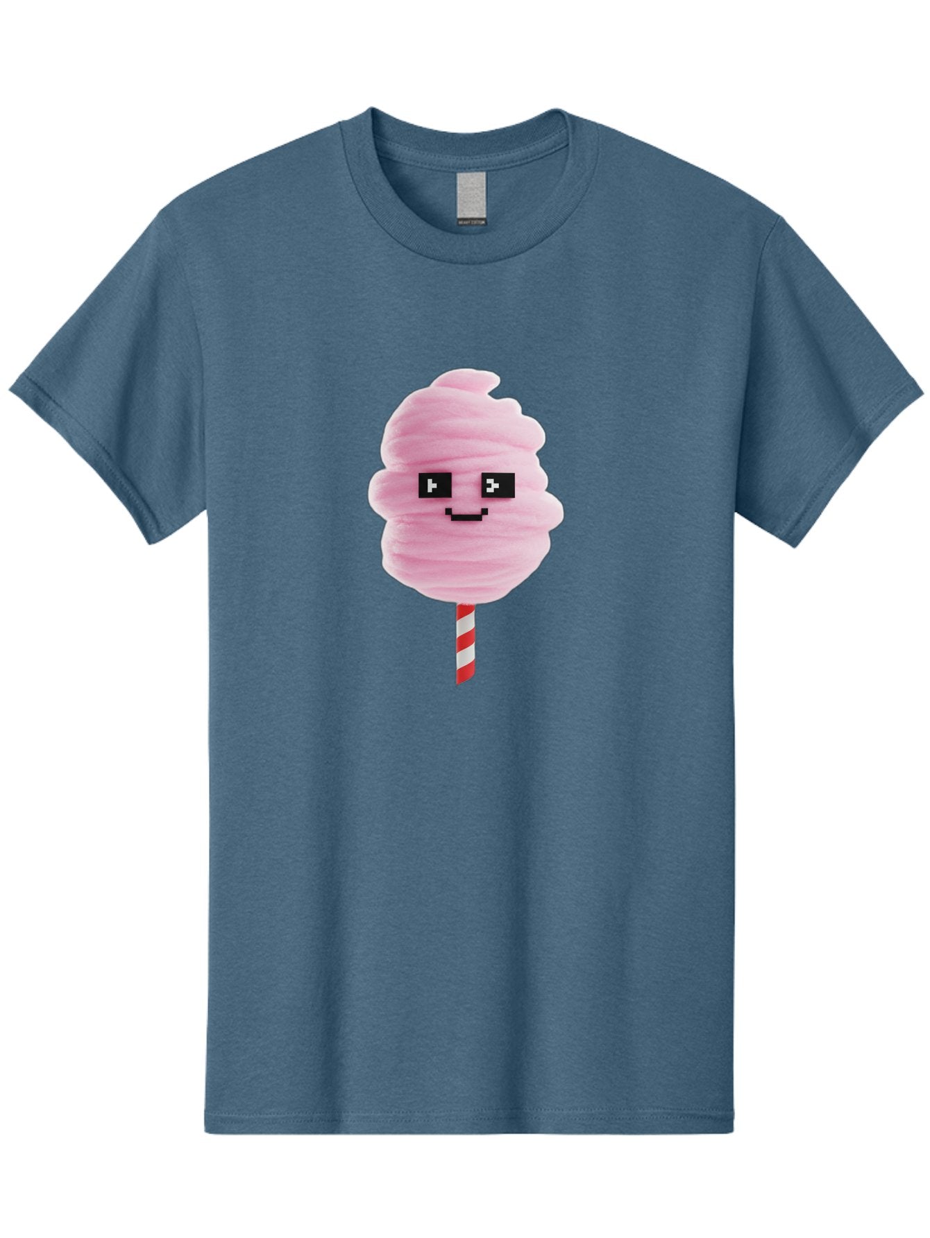 Cotton-Candy-9 Men'S Graphic Tee, 100% Cotton, Comfortable Casual Summer Wear, Machine Washable, Pink Cotton Candy, Sweet Treat, Funfair Snack, Carnival Delight, Sugary Pleasure, Happy Face, Cartoon Style Bac917 7