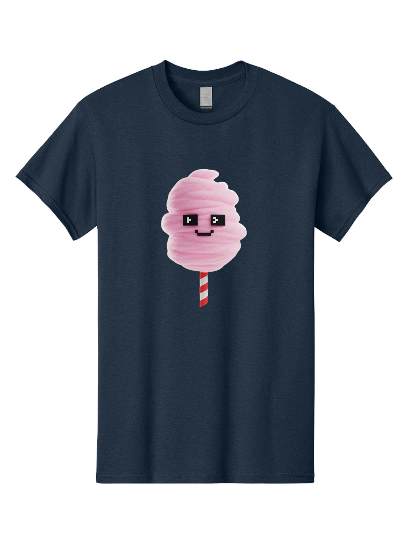 Cotton-Candy-9 Men'S Graphic Tee, 100% Cotton, Comfortable Casual Summer Wear, Machine Washable, Pink Cotton Candy, Sweet Treat, Funfair Snack, Carnival Delight, Sugary Pleasure, Happy Face, Cartoon Style Bac917 11