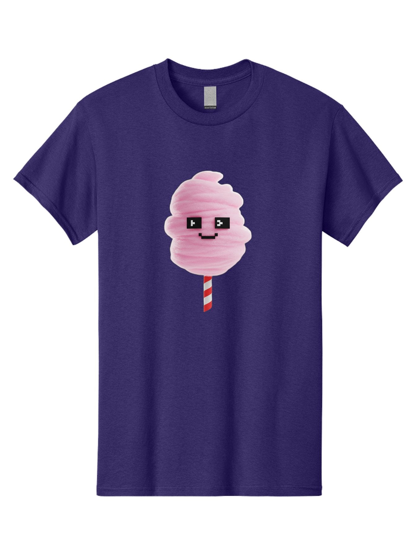 Cotton-Candy-9 Men'S Graphic Tee, 100% Cotton, Comfortable Casual Summer Wear, Machine Washable, Pink Cotton Candy, Sweet Treat, Funfair Snack, Carnival Delight, Sugary Pleasure, Happy Face, Cartoon Style Bac917 9