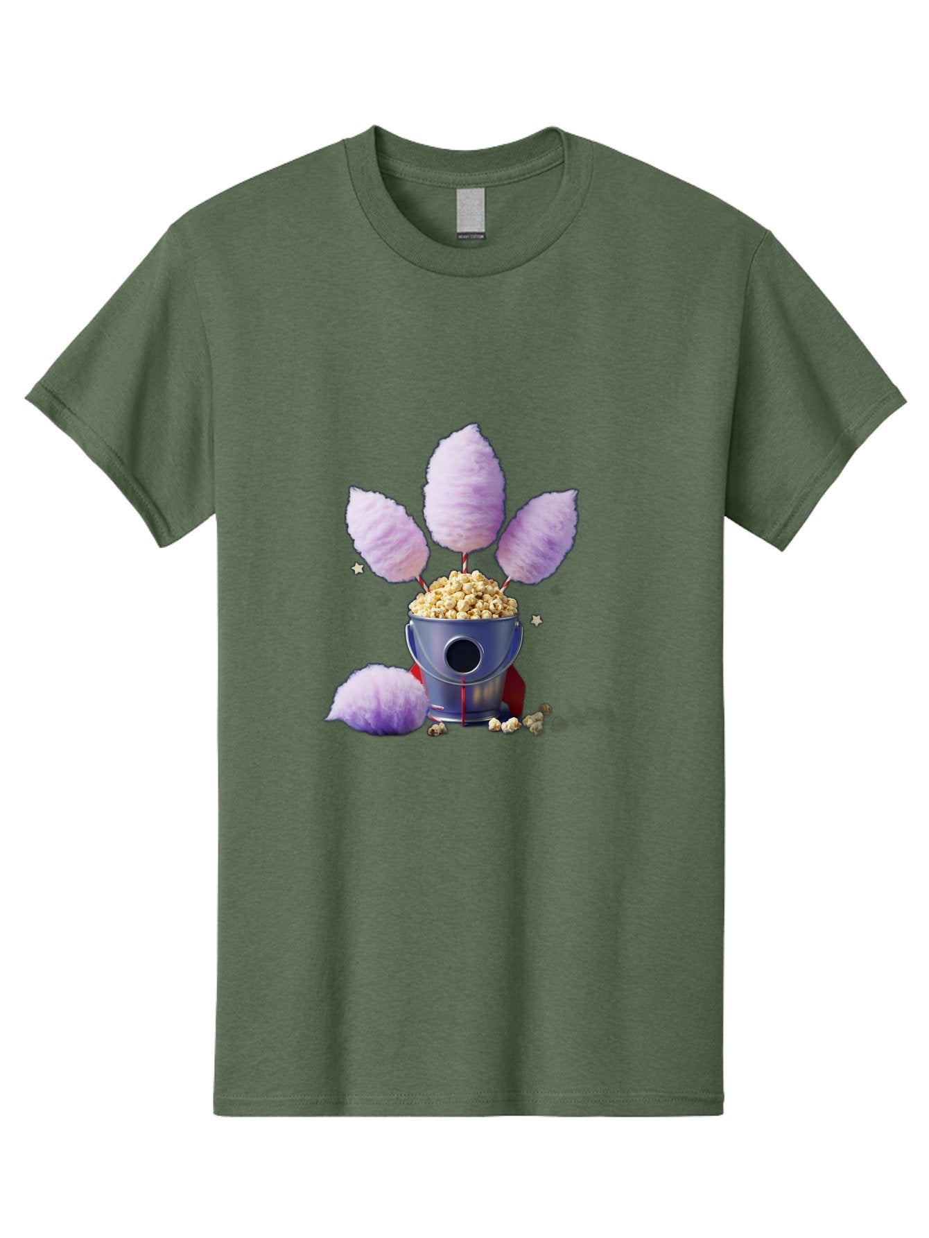 Cotton-Candy-Machine Men'S Graphic Tee, 100% Cotton, Comfortable Casual Summer Wear, Machine Washable, Cotton Candy Machine, Popcorn, Fluffy Treats, Carnival Delights, Sweet Tooth, Fun Snacks, Party Favors, Whimsical Dessert Bac922 7