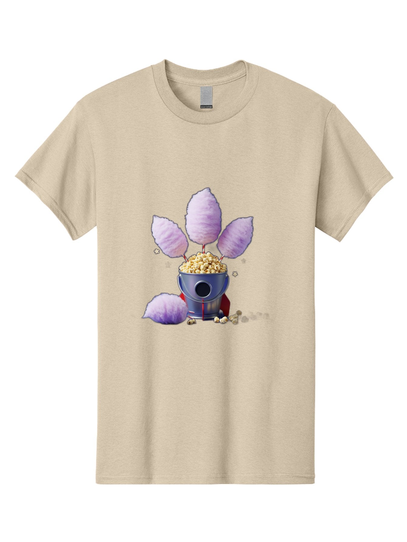 Cotton-Candy-Machine Men'S Graphic Tee, 100% Cotton, Comfortable Casual Summer Wear, Machine Washable, Cotton Candy Machine, Popcorn, Fluffy Treats, Carnival Delights, Sweet Tooth, Fun Snacks, Party Favors, Whimsical Dessert Bac922 11