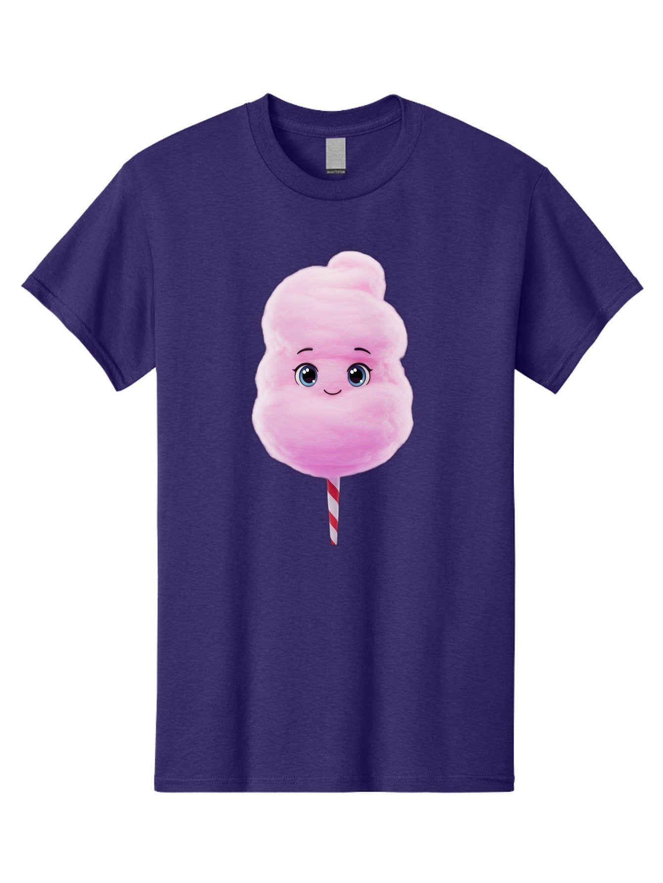 Cotton-Candy Men'S Graphic Tee, 100% Cotton, Comfortable Casual Summer Wear, Machine Washable, Pink Cotton Candy, Cartoon Character, Fluffy Treat, Sweet Snack, Fun Food, Playful Design, Cartoon Style, Fluffy Texture, Cute Face Bac923 15