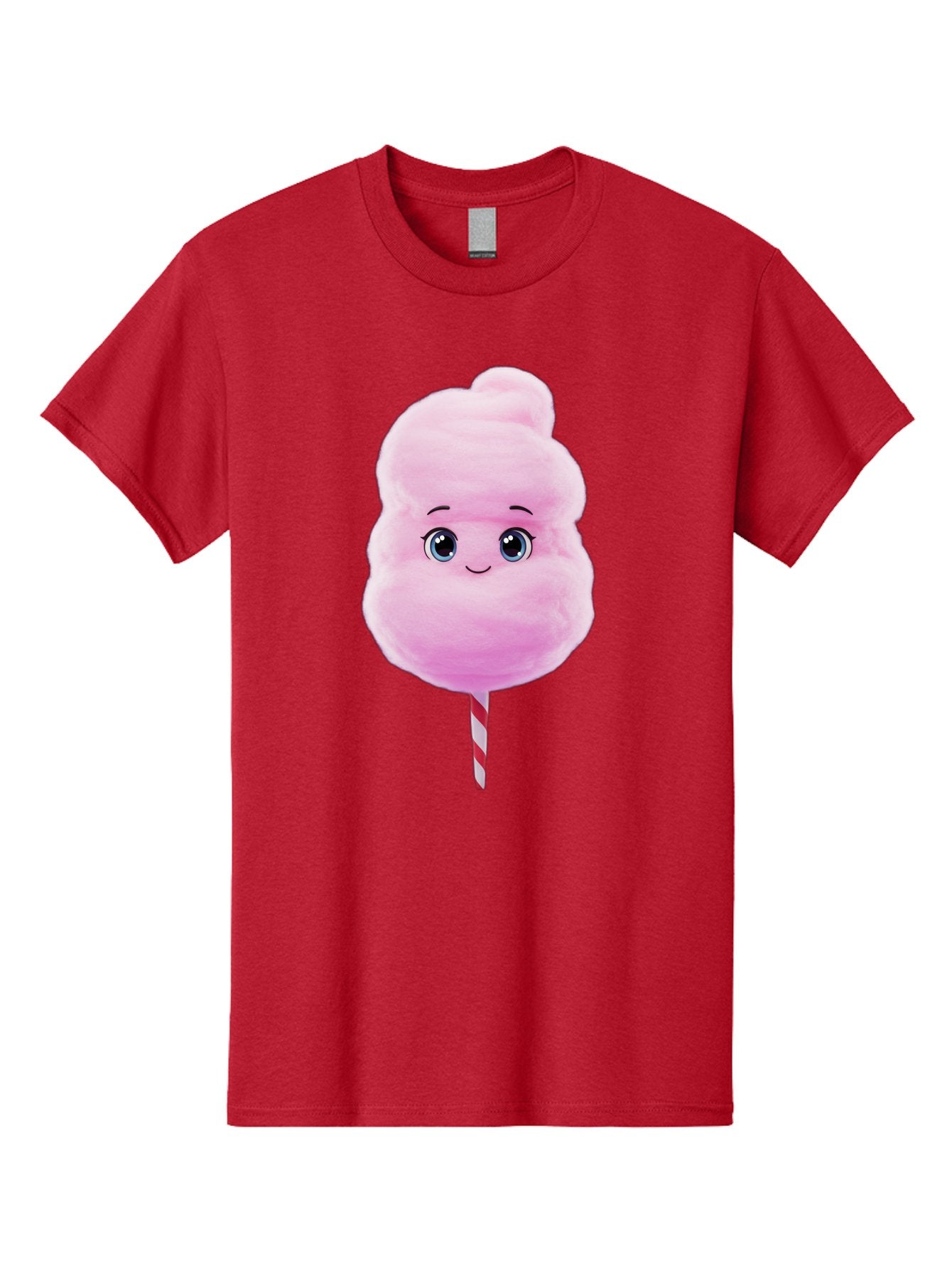 Cotton-Candy Men'S Graphic Tee, 100% Cotton, Comfortable Casual Summer Wear, Machine Washable, Pink Cotton Candy, Cartoon Character, Fluffy Treat, Sweet Snack, Fun Food, Playful Design, Cartoon Style, Fluffy Texture, Cute Face Bac923 14