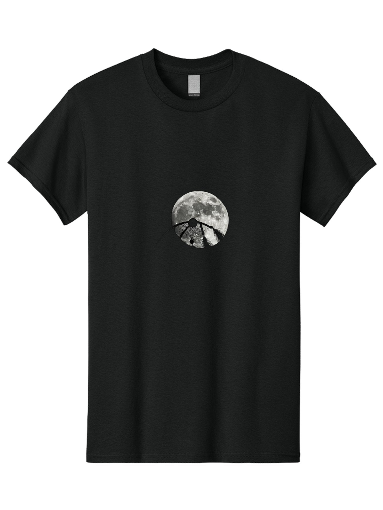 Cracked-Moon Men'S Graphic Tee, 100% Cotton, Comfortable Casual Summer Wear, Machine Washable, Horseshoe Crab Silhouette, Moonlit Night, Lunar Background, Ocean Creature, Wildlife Illustration, Marine Life, Nocturnal Animal, Abstract Art Bac925 4