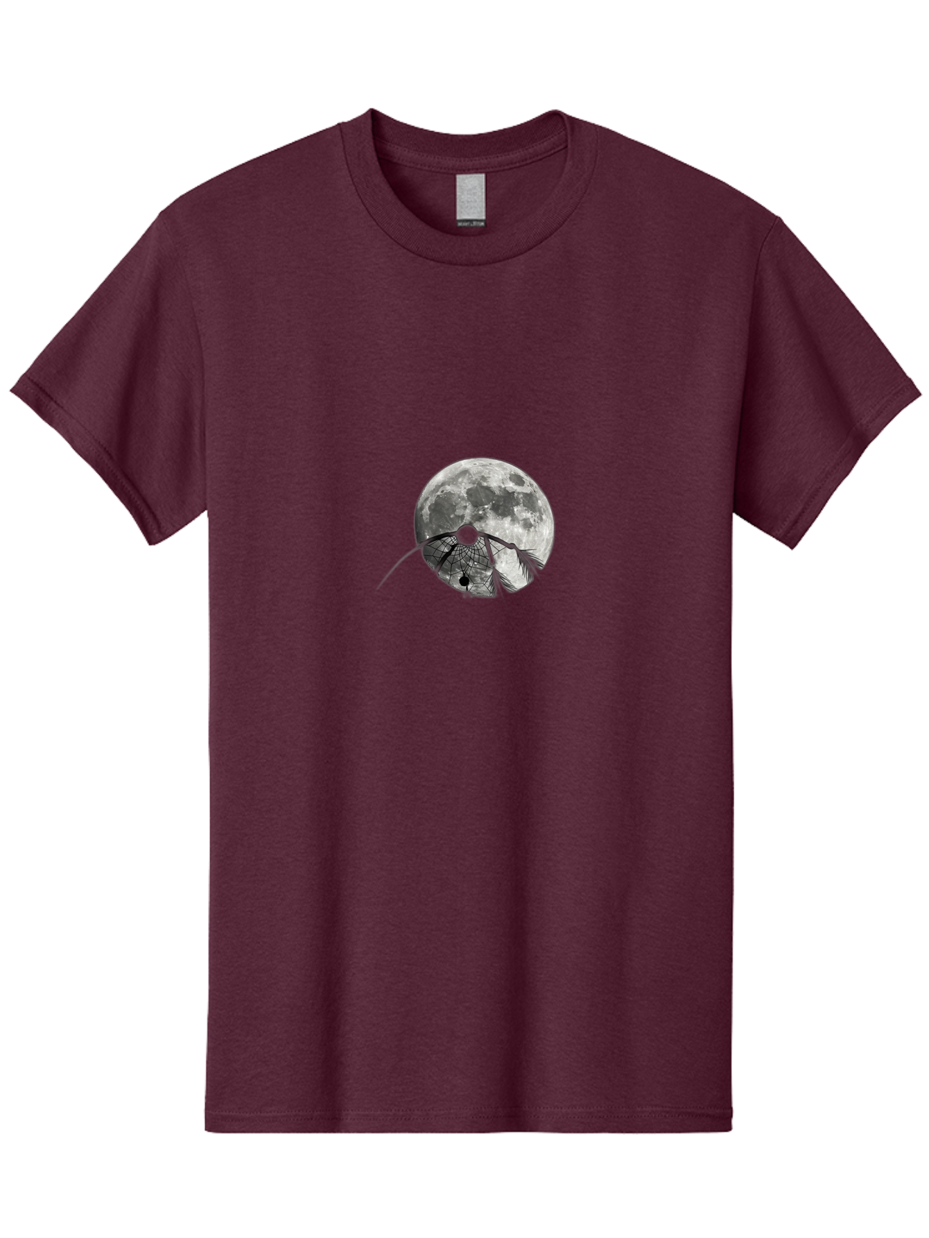 Cracked-Moon Men'S Graphic Tee, 100% Cotton, Comfortable Casual Summer Wear, Machine Washable, Horseshoe Crab Silhouette, Moonlit Night, Lunar Background, Ocean Creature, Wildlife Illustration, Marine Life, Nocturnal Animal, Abstract Art Bac925 6