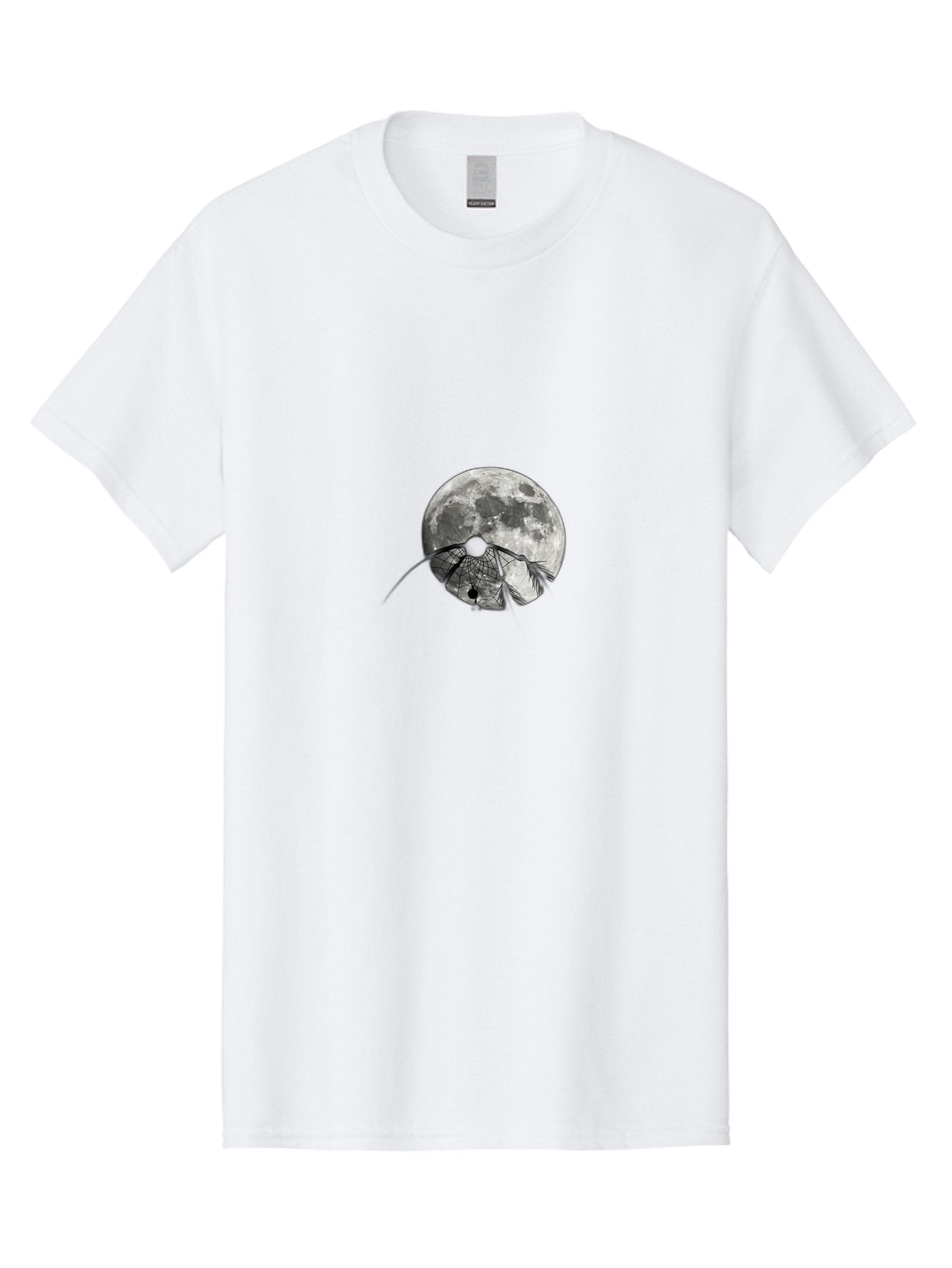 Cracked-Moon Men'S Graphic Tee, 100% Cotton, Comfortable Casual Summer Wear, Machine Washable, Horseshoe Crab Silhouette, Moonlit Night, Lunar Background, Ocean Creature, Wildlife Illustration, Marine Life, Nocturnal Animal, Abstract Art Bac925