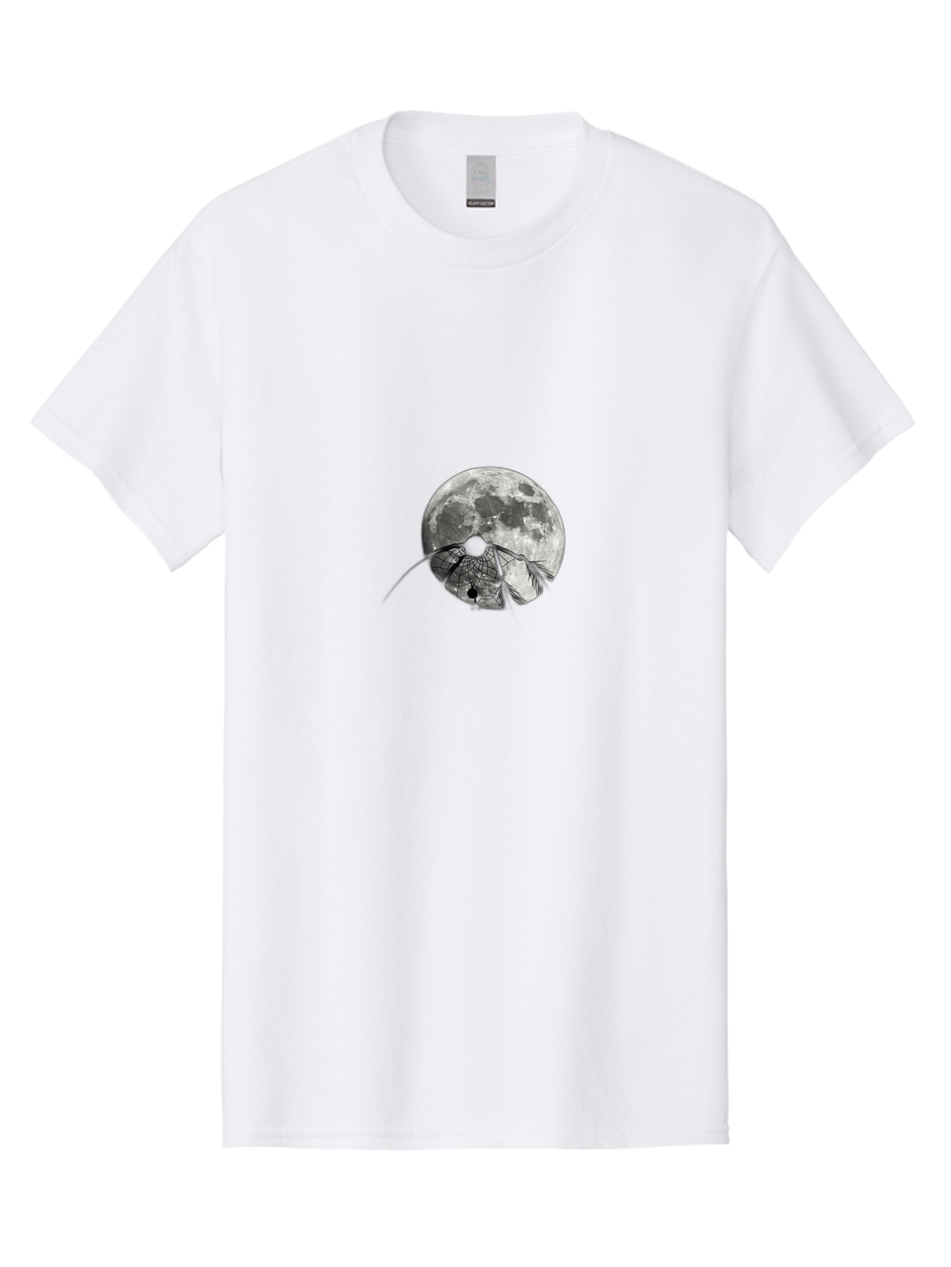 Cracked-Moon Men'S Graphic Tee, 100% Cotton, Comfortable Casual Summer Wear, Machine Washable, Horseshoe Crab Silhouette, Moonlit Night, Lunar Background, Ocean Creature, Wildlife Illustration, Marine Life, Nocturnal Animal, Abstract Art Bac925 11