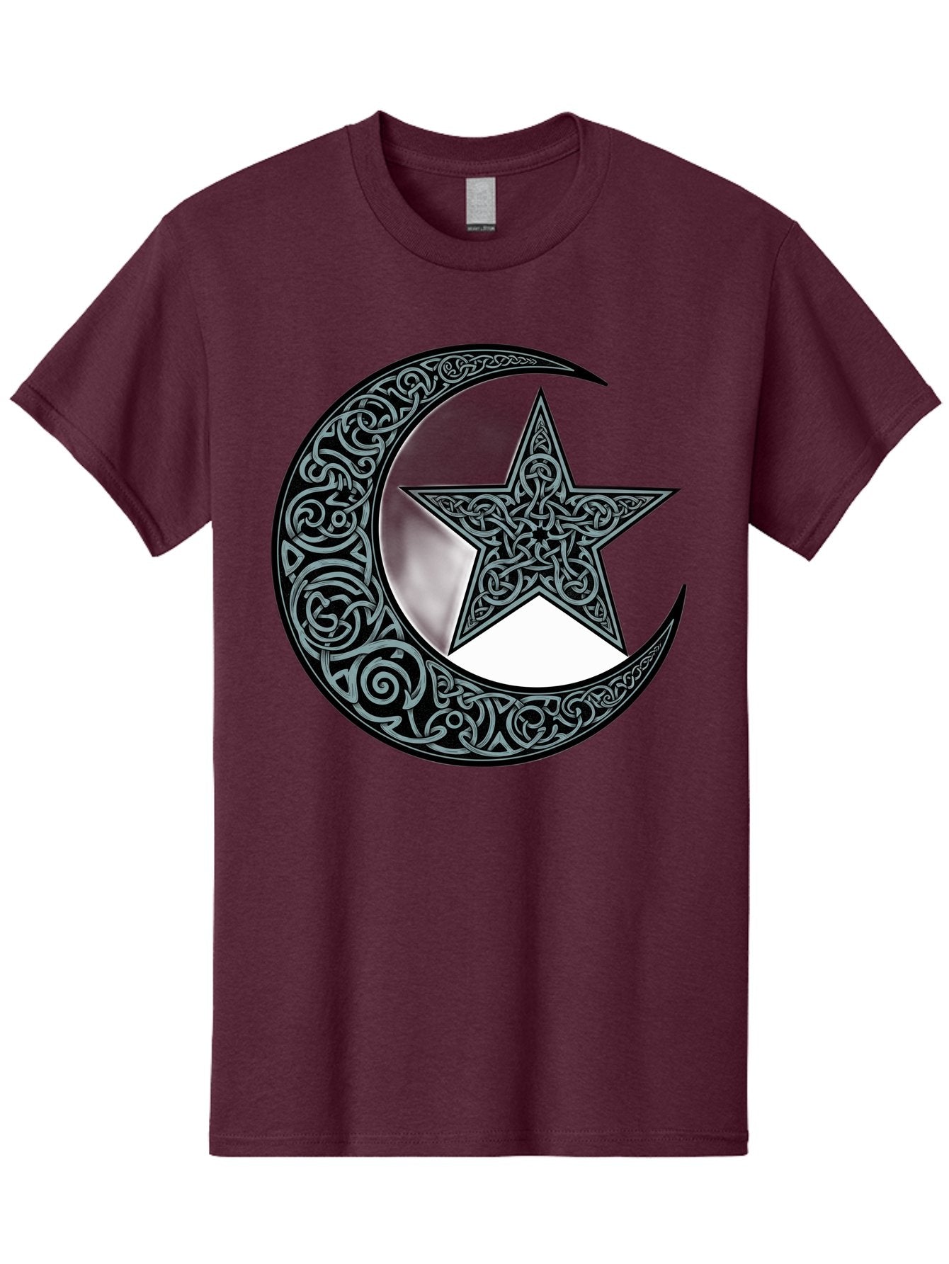 Crescent-Moon-Star Men'S Graphic Tee, 100% Cotton, Comfortable Casual Summer Wear, Machine Washable, Crescent Moon, Star Symbol, Islamic Symbol, Arabic Art, Intricate Designs, Ornate Patterns, Cultural Heritage, Islamic Art, Bac933 6