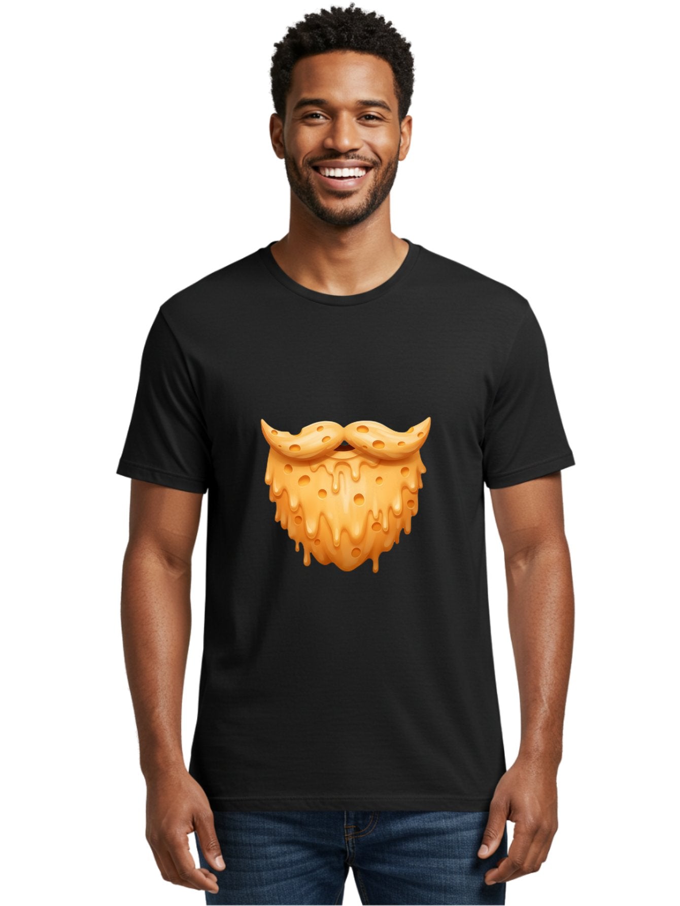 Croissant-With-Mustache Men'S Graphic Tee, 100% Cotton, Comfortable Casual Summer Wear, Machine Washable, Doughnut With Mustache, Sweet Treats, Baked Goods, Quirky Humor, Funny Faces, Dessert Lovers, Creative Food Art, Playful Graphics Bac936 23