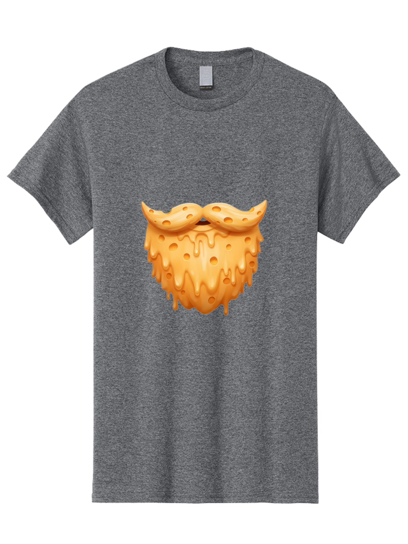Croissant-With-Mustache Men'S Graphic Tee, 100% Cotton, Comfortable Casual Summer Wear, Machine Washable, Doughnut With Mustache, Sweet Treats, Baked Goods, Quirky Humor, Funny Faces, Dessert Lovers, Creative Food Art, Playful Graphics Bac936 4