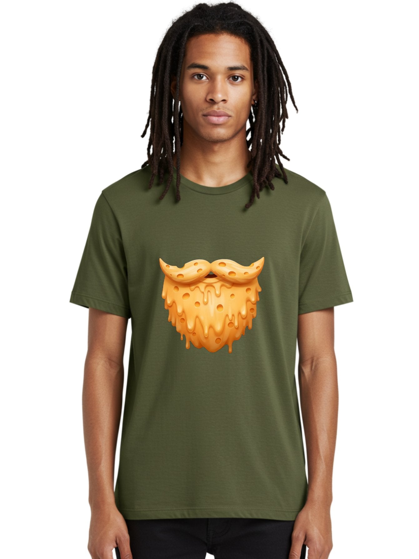 Croissant-With-Mustache Men'S Graphic Tee, 100% Cotton, Comfortable Casual Summer Wear, Machine Washable, Doughnut With Mustache, Sweet Treats, Baked Goods, Quirky Humor, Funny Faces, Dessert Lovers, Creative Food Art, Playful Graphics Bac936 22