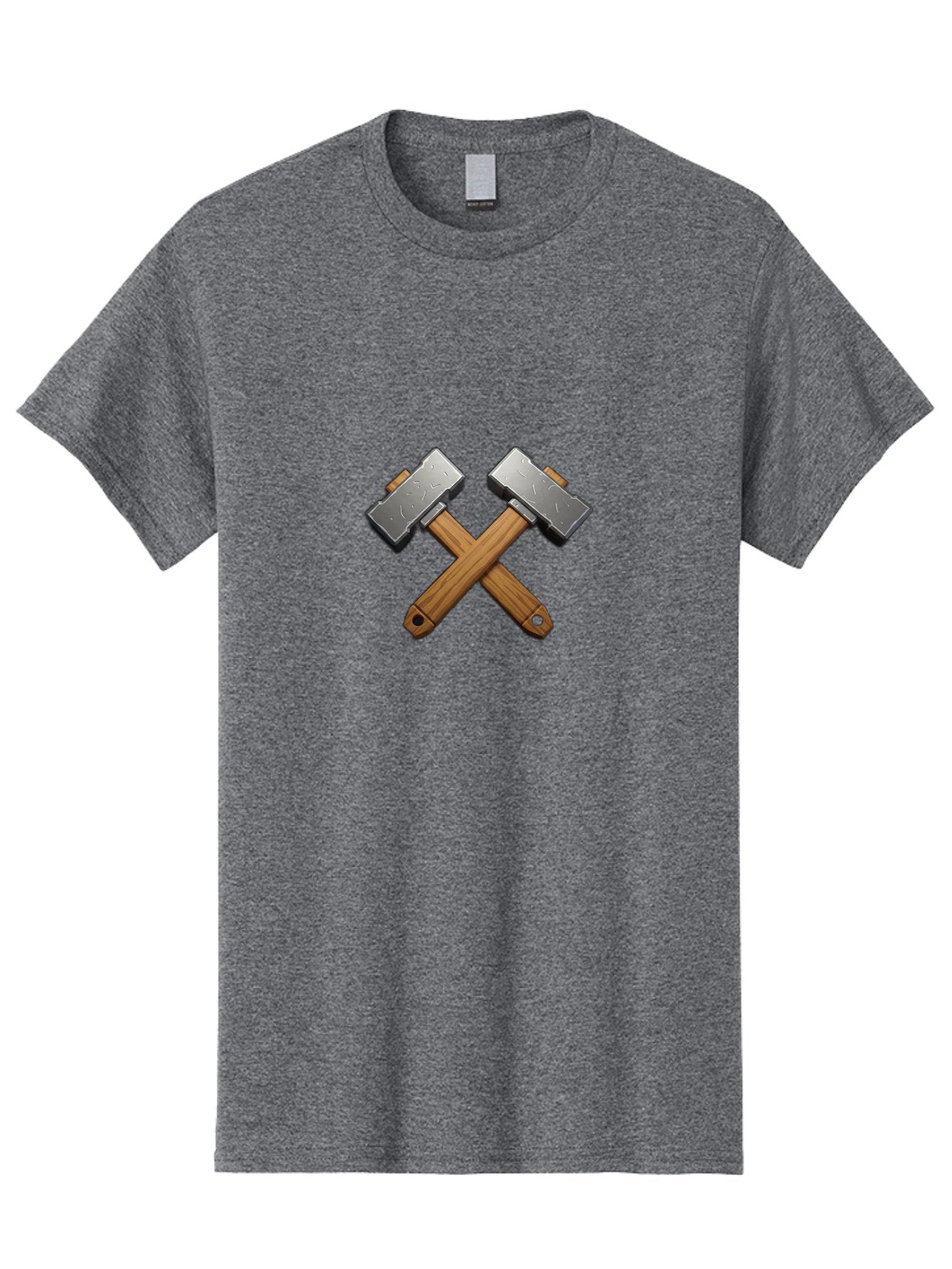 Crossed-Hammers Men'S Graphic Tee, 100% Cotton, Comfortable Casual Summer Wear, Machine Washable, Crossed Hammers, Hammer Icon, Diy Tools, Crafting Symbol, Workshop Essentials, Industrial Design, Wooden Handles, Metal Heads, Toolset Bac939 12