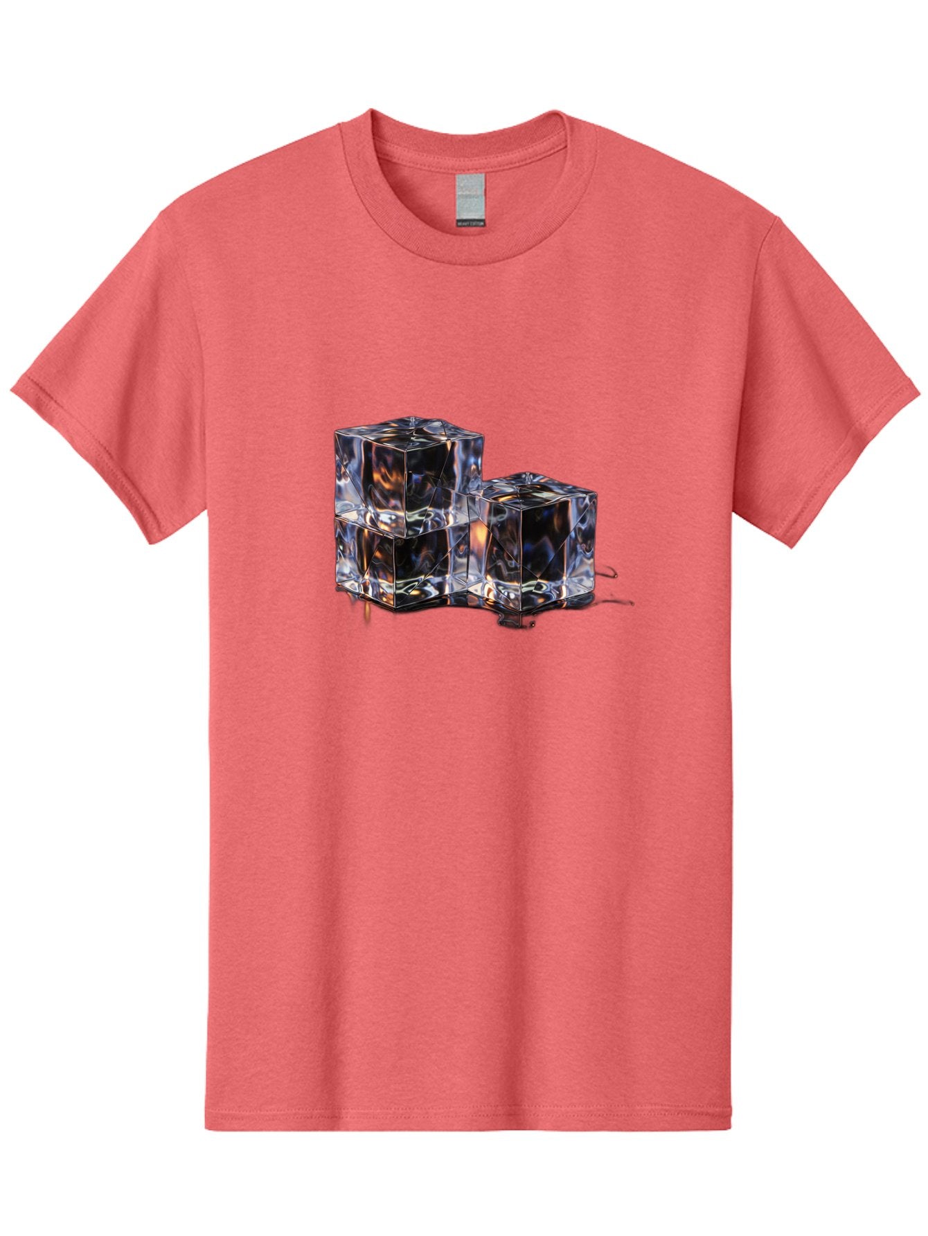 Crystal-Cubes Men'S Graphic Tee, 100% Cotton, Comfortable Casual Summer Wear, Machine Washable, Glass Cubes, Transparent Decor, Modern Lighting, Cube-Shaped Lamp, Minimalist Design, Contemporary Style, Sleek Furniture, Geometric Shapes Bac950 8