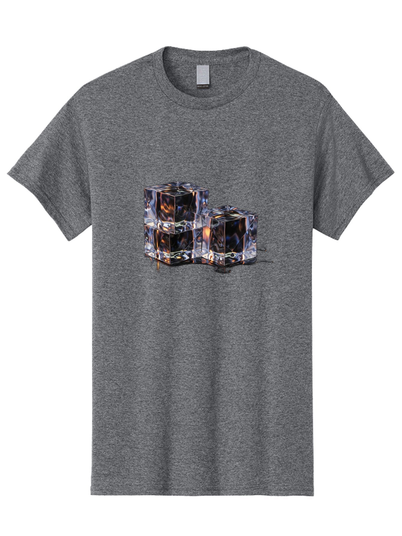 Crystal-Cubes Men'S Graphic Tee, 100% Cotton, Comfortable Casual Summer Wear, Machine Washable, Glass Cubes, Transparent Decor, Modern Lighting, Cube-Shaped Lamp, Minimalist Design, Contemporary Style, Sleek Furniture, Geometric Shapes Bac950 13