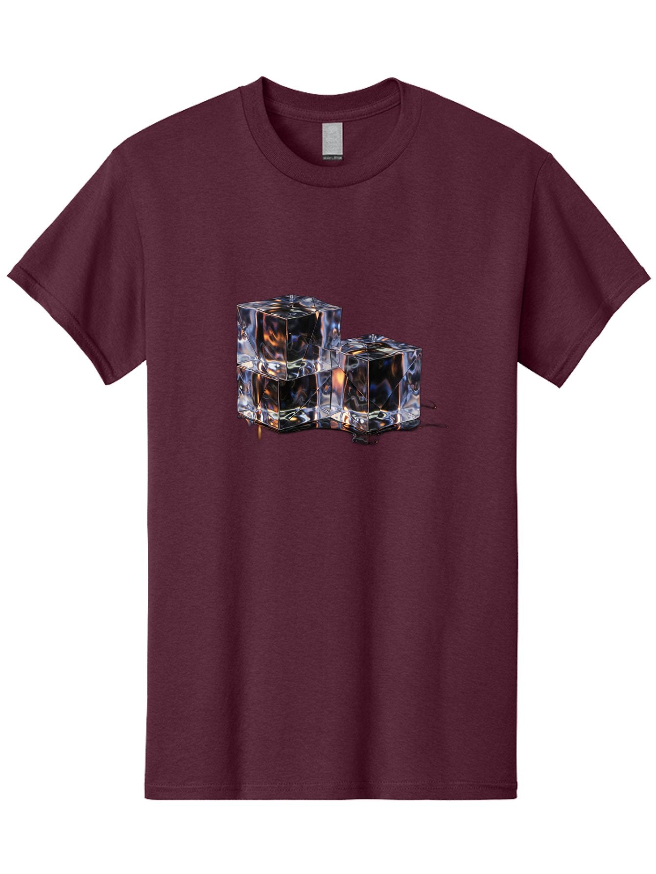 Crystal-Cubes Men'S Graphic Tee, 100% Cotton, Comfortable Casual Summer Wear, Machine Washable, Glass Cubes, Transparent Decor, Modern Lighting, Cube-Shaped Lamp, Minimalist Design, Contemporary Style, Sleek Furniture, Geometric Shapes Bac950 5