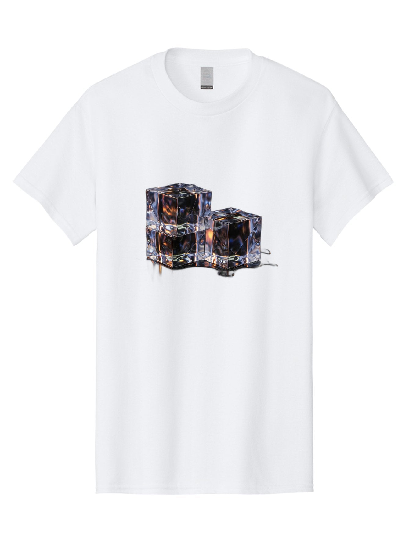Crystal-Cubes Men'S Graphic Tee, 100% Cotton, Comfortable Casual Summer Wear, Machine Washable, Glass Cubes, Transparent Decor, Modern Lighting, Cube-Shaped Lamp, Minimalist Design, Contemporary Style, Sleek Furniture, Geometric Shapes Bac950 14
