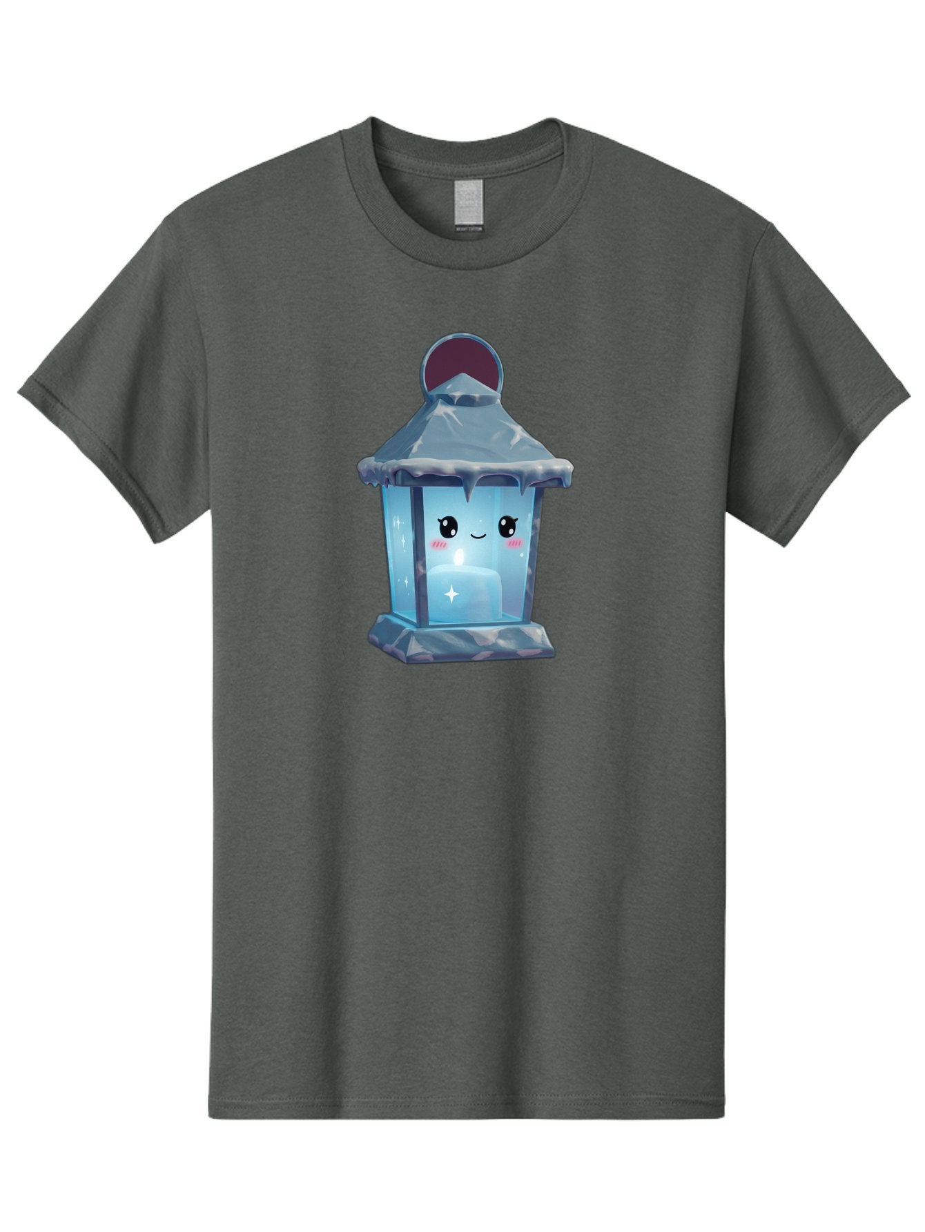 Cute-Lantern-2 Men'S Graphic Tee, 100% Cotton, Comfortable Casual Summer Wear, Machine Washable, Cute Lantern, Cartoon-Style Lantern, Smiling Face, Glowing Candle, Festive Atmosphere, Icy Blue, Sparkly, Adorable Character, Bac967 10