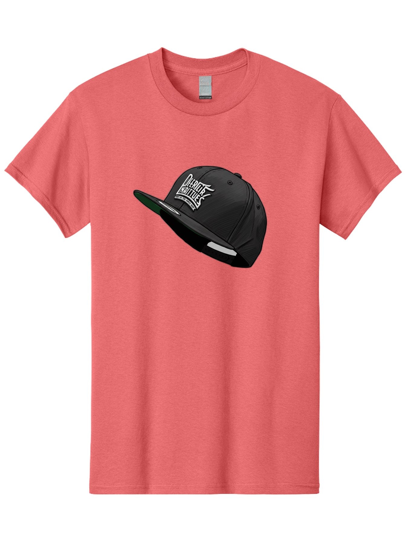 Darktrix-Koutures Men'S Graphic Tee, 100% Cotton, Comfortable Casual Summer Wear, Machine Washable, Black Snapback Hat, Darby Knights Logo, Streetwear Fashion, Casual Wear, Sports Cap, Graffitistyle Text, White Logo On Black Cap Bac976 5