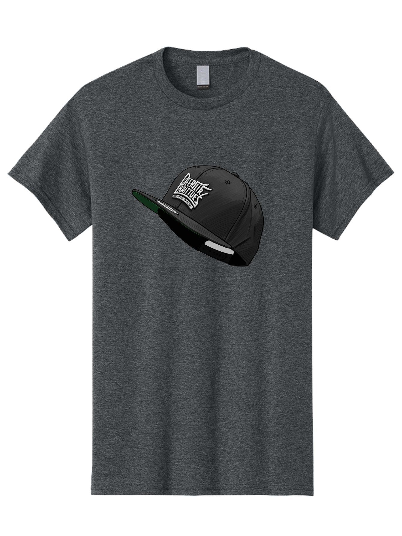 Darktrix-Koutures Men'S Graphic Tee, 100% Cotton, Comfortable Casual Summer Wear, Machine Washable, Black Snapback Hat, Darby Knights Logo, Streetwear Fashion, Casual Wear, Sports Cap, Graffitistyle Text, White Logo On Black Cap Bac976 14