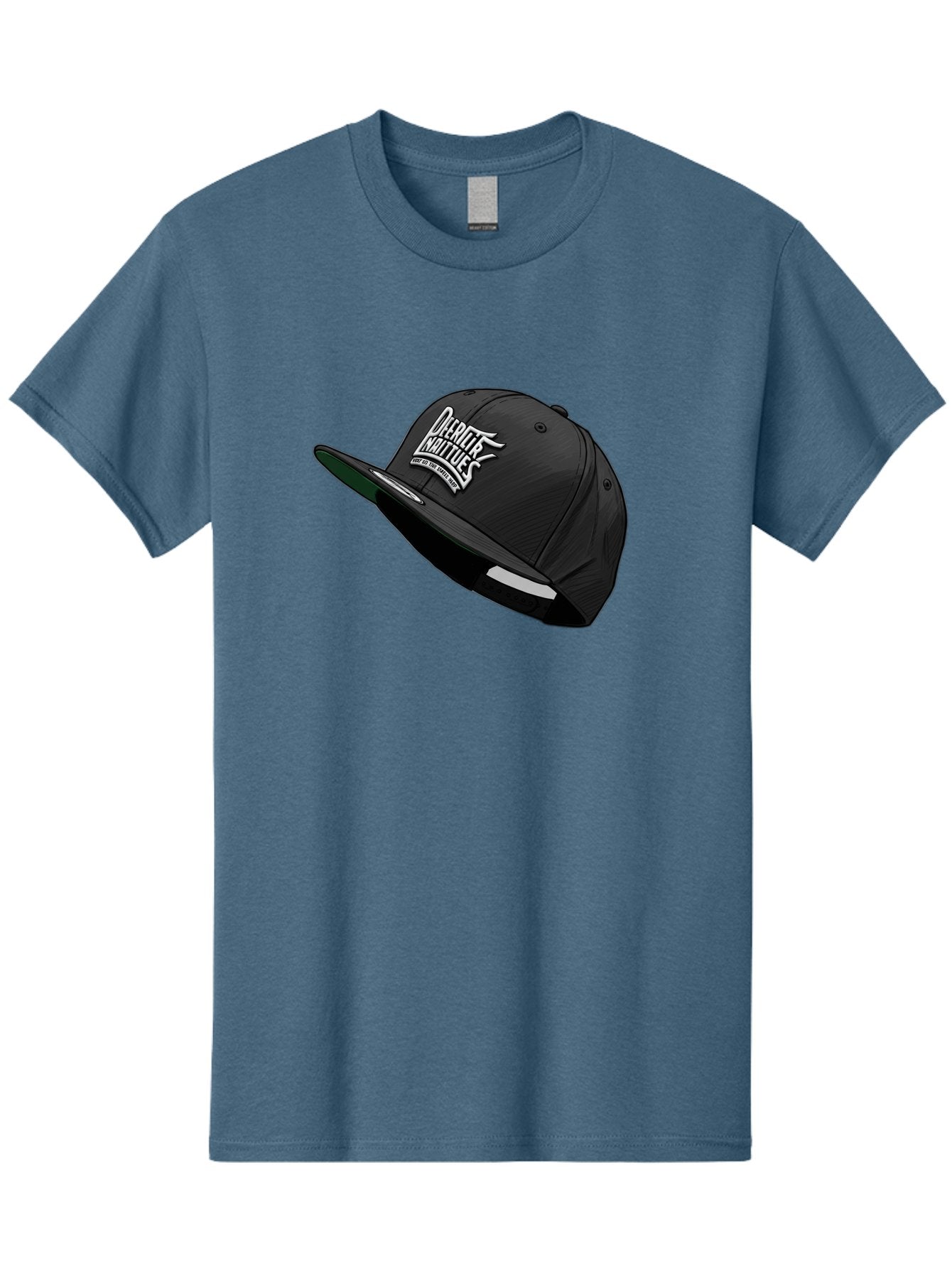 Darktrix-Koutures Men'S Graphic Tee, 100% Cotton, Comfortable Casual Summer Wear, Machine Washable, Black Snapback Hat, Darby Knights Logo, Streetwear Fashion, Casual Wear, Sports Cap, Graffitistyle Text, White Logo On Black Cap Bac976 15