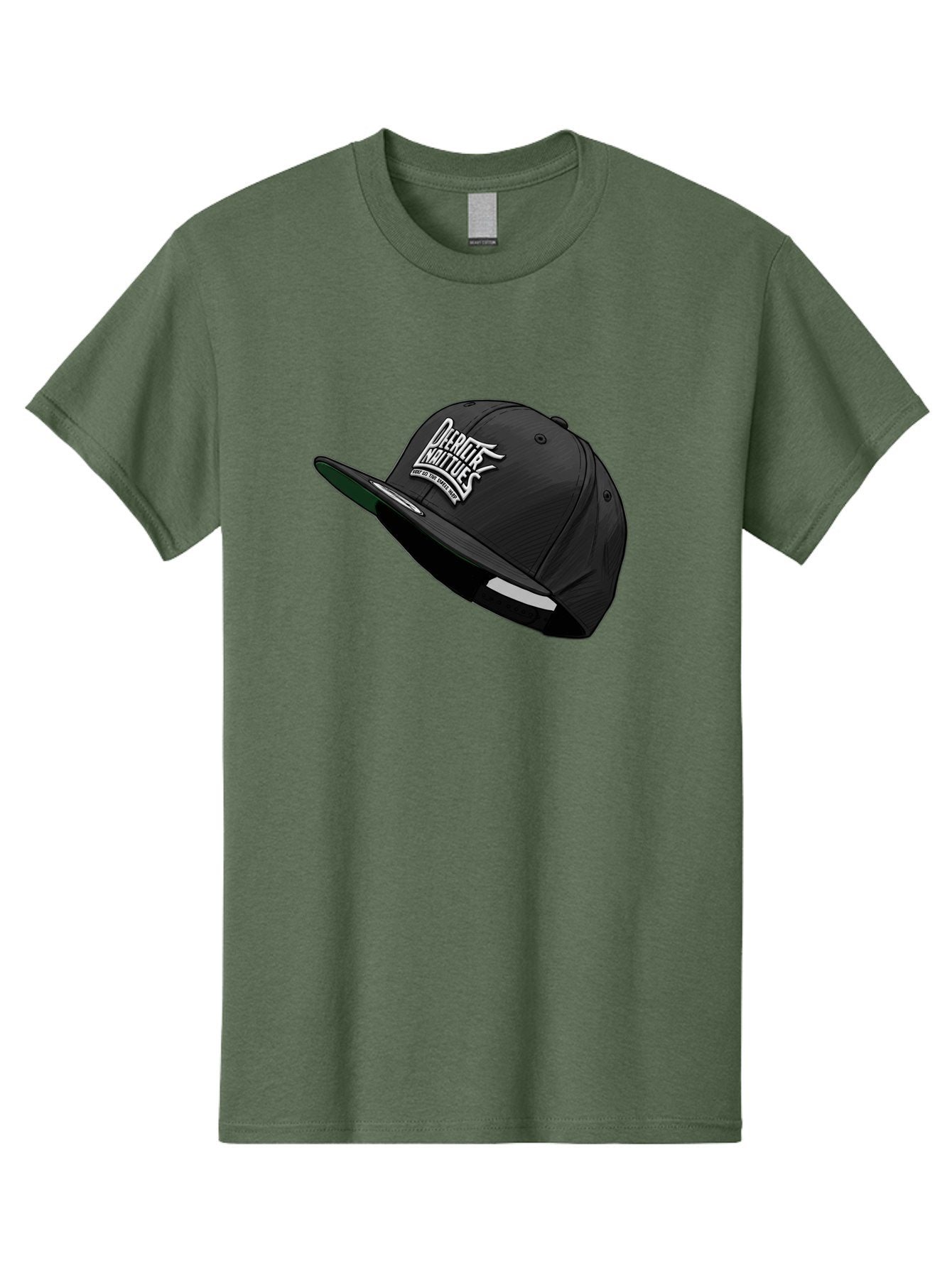 Darktrix-Koutures Men'S Graphic Tee, 100% Cotton, Comfortable Casual Summer Wear, Machine Washable, Black Snapback Hat, Darby Knights Logo, Streetwear Fashion, Casual Wear, Sports Cap, Graffitistyle Text, White Logo On Black Cap Bac976 10