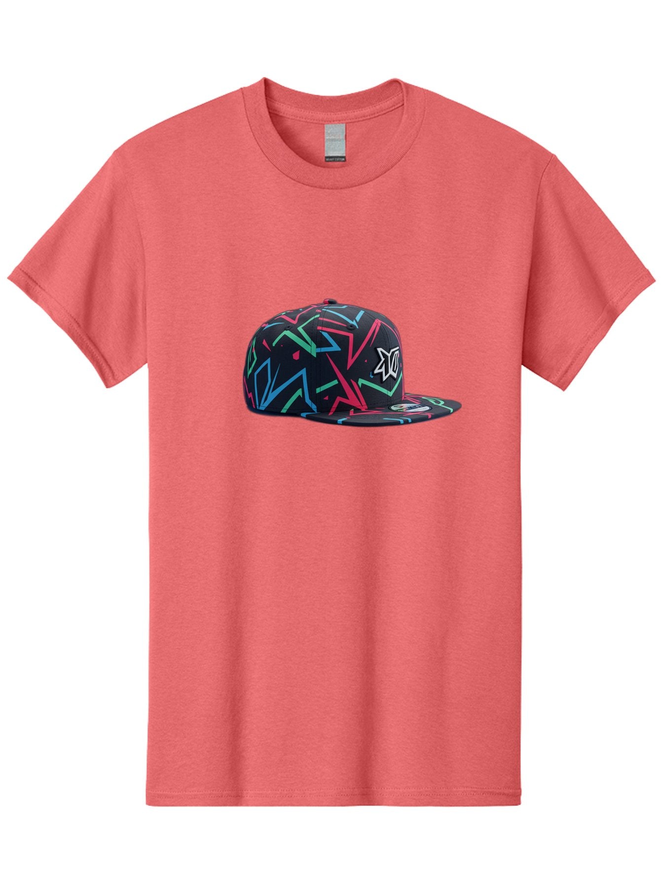 Dc-Hat Men'S Graphic Tee, 100% Cotton, Comfortable Casual Summer Wear, Machine Washable, Dc Hat, Snapback Cap, Graffiti Design, Streetwear Fashion, Urban Style, Neon Colors, Bold Graphics, Skateboarding Apparel, Dc Logo Bac981 14